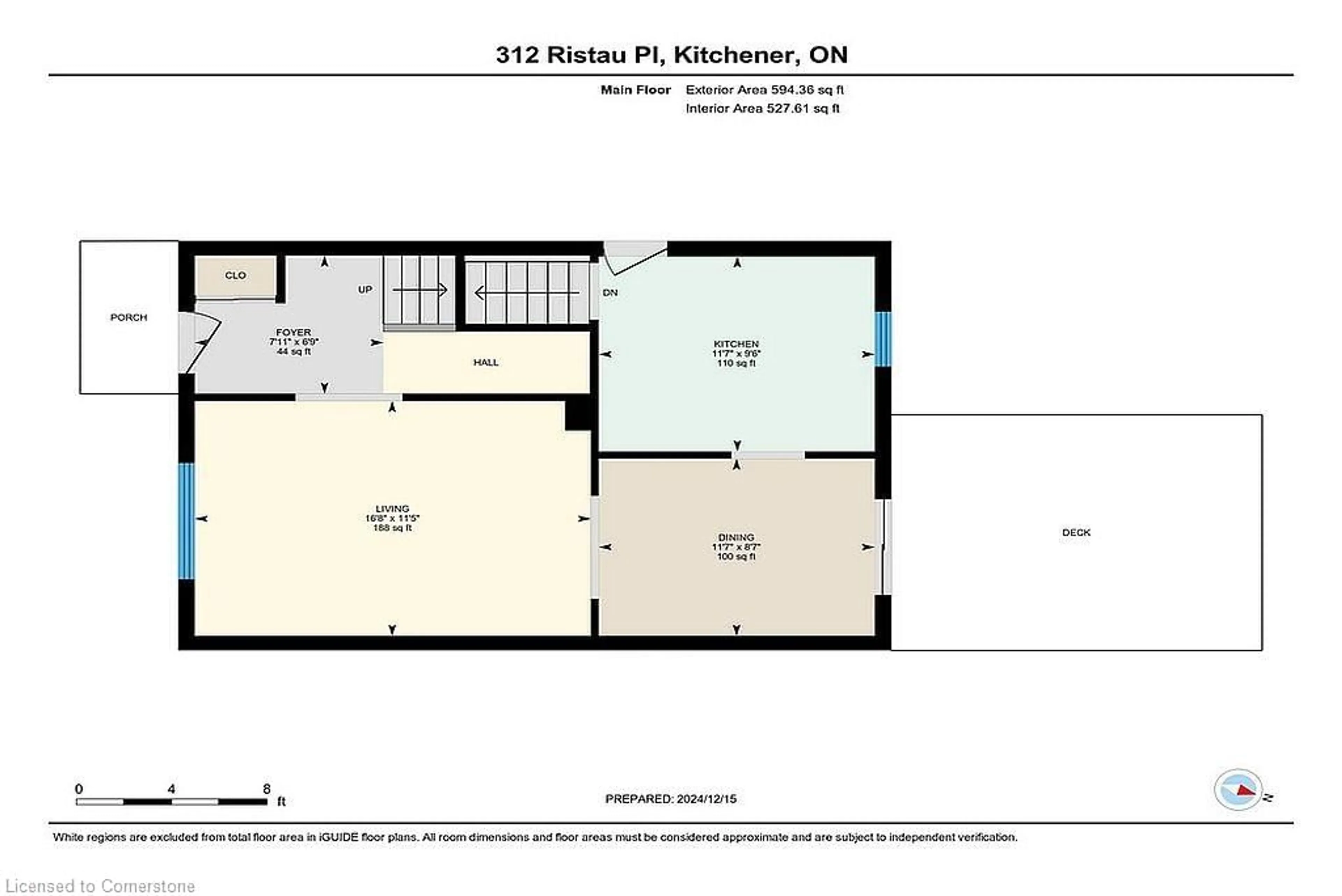 Floor plan for 312 Ristau Pl, Kitchener Ontario N2E 3B2