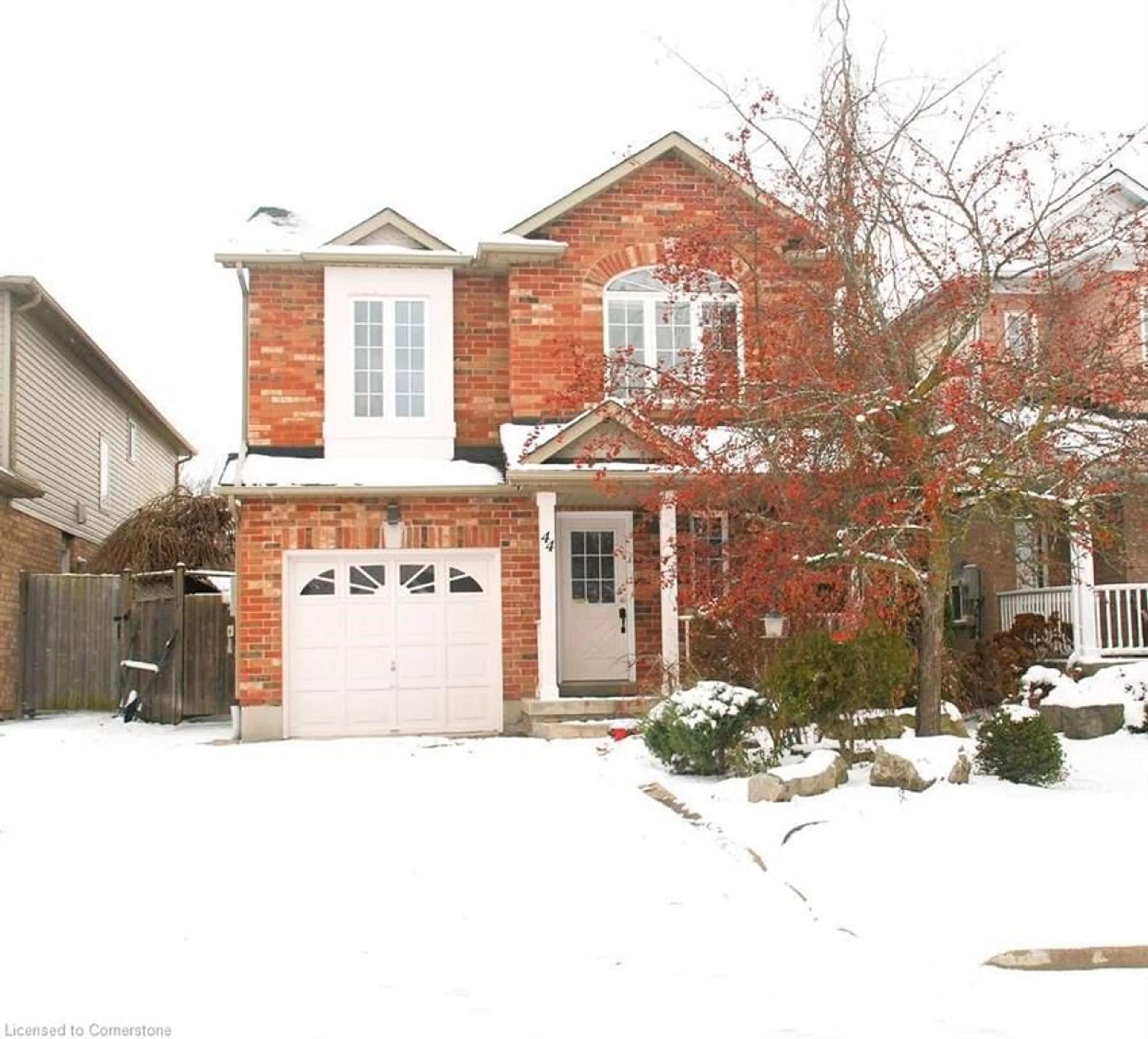 Home with brick exterior material, street for 44 Bailey Dr, Cambridge Ontario N1P 1G5