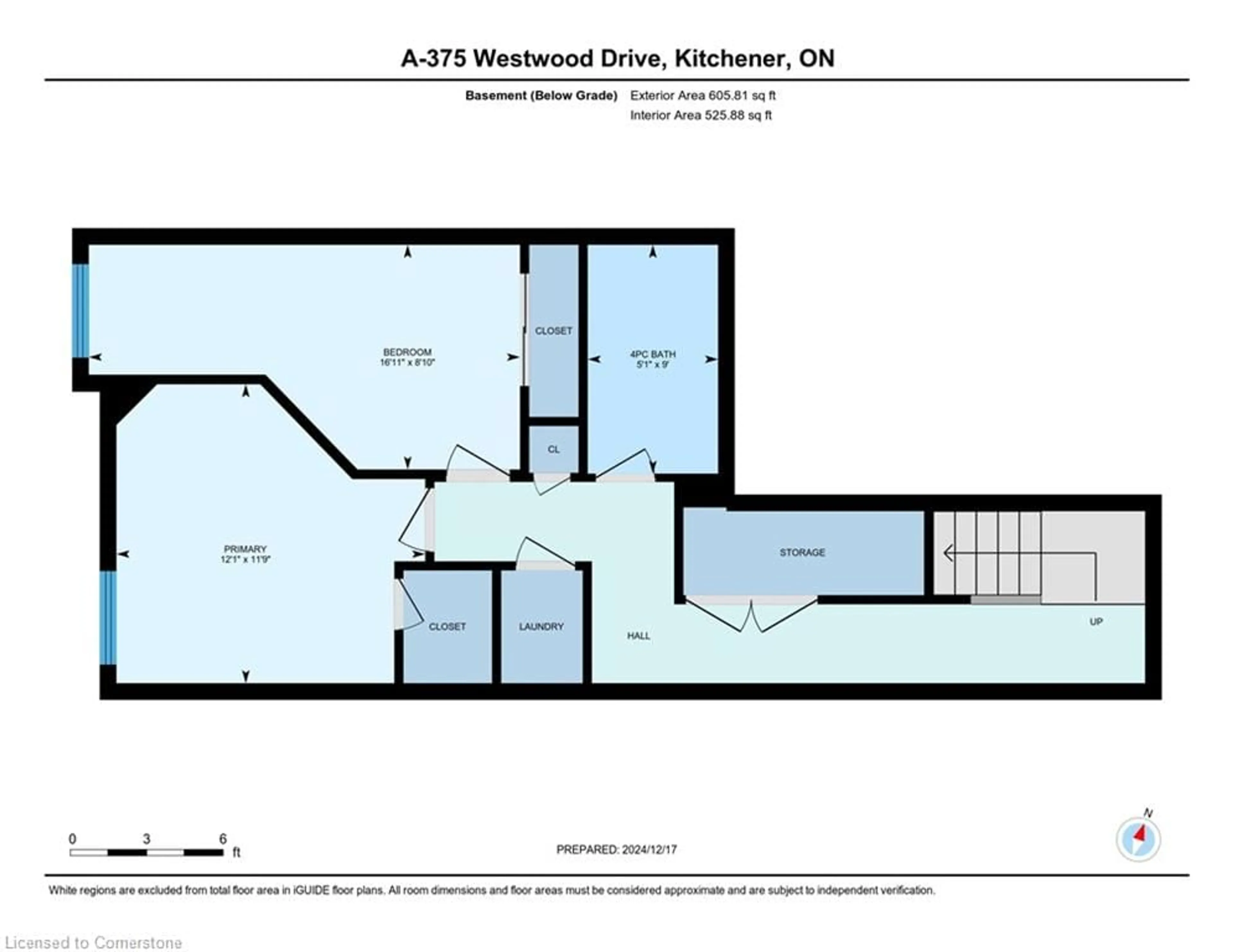 Floor plan for 375 Westwood Dr #A, Kitchener Ontario N2M 0B5