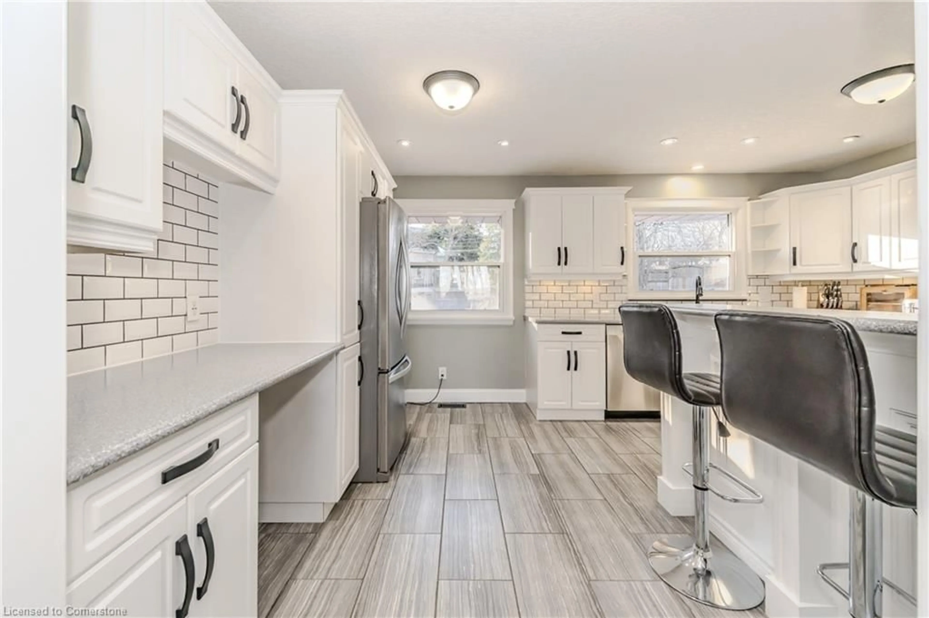 Open concept kitchen, ceramic/tile floor for 255 Fountain St, Cambridge Ontario N3H 1H7