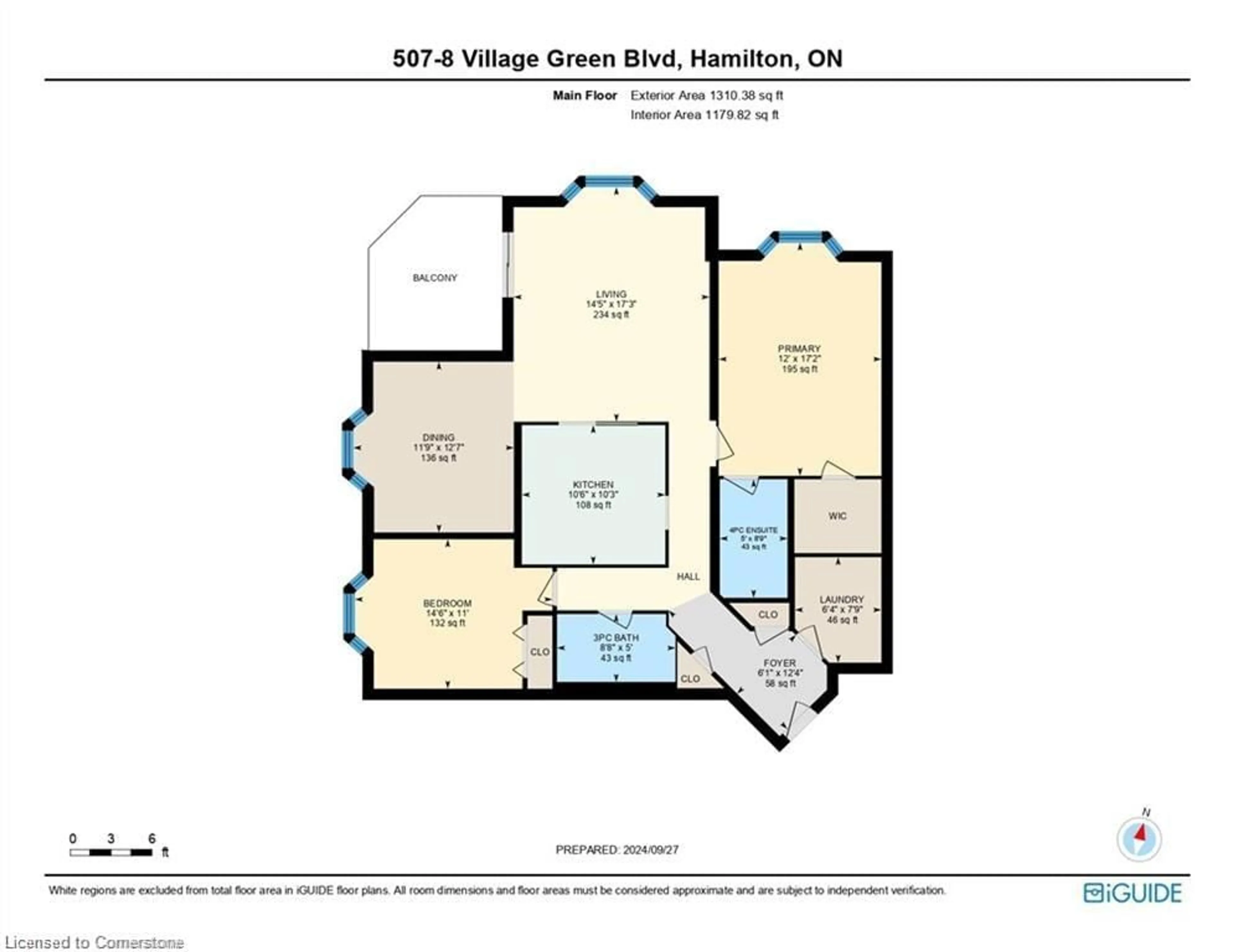 Floor plan for 8 Village Green Blvd #507, Stoney Creek Ontario L8G 5B8