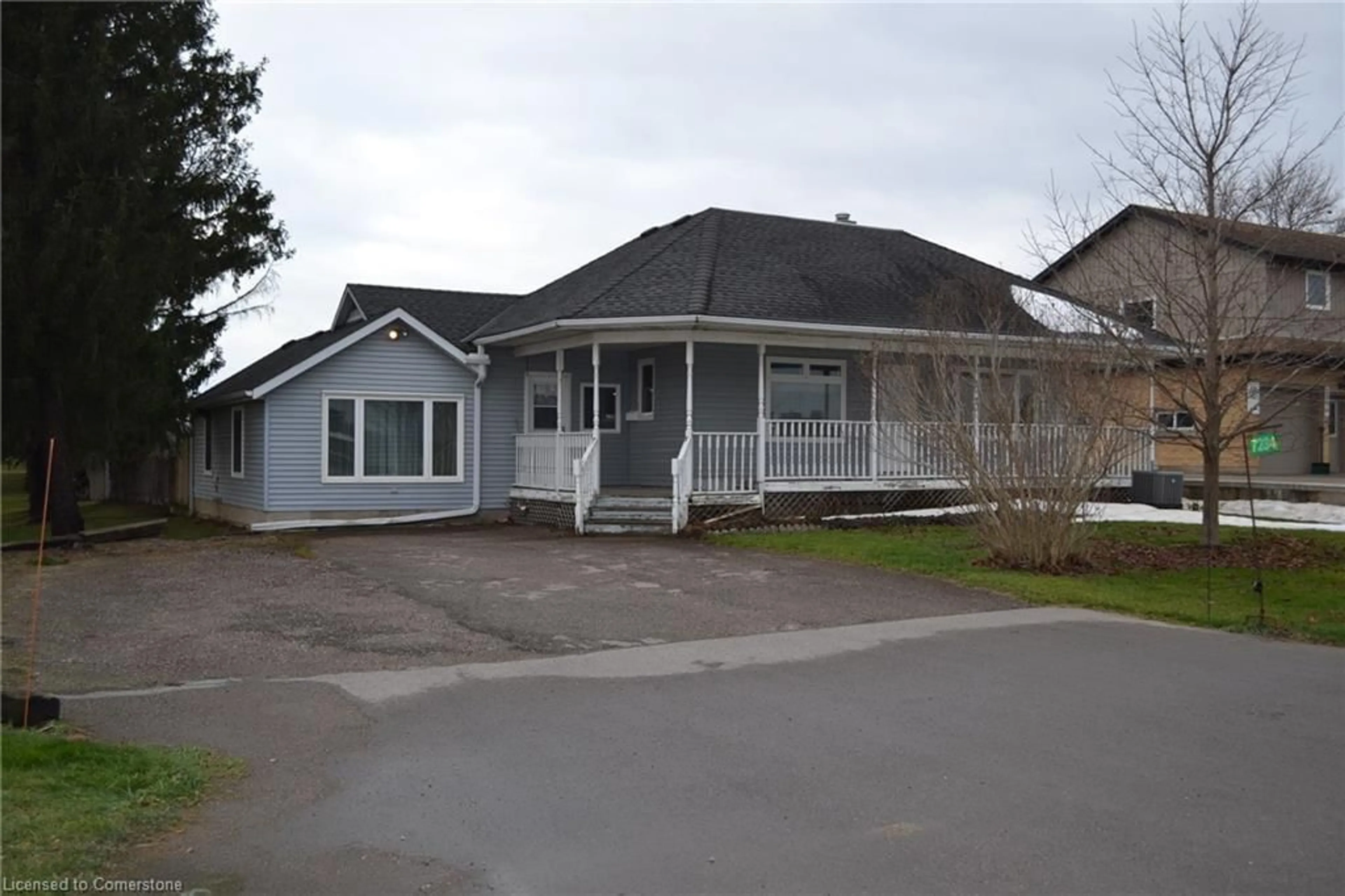 Home with vinyl exterior material, street for 7234 Line 86 Line, Wallenstein Ontario N0B 2S0