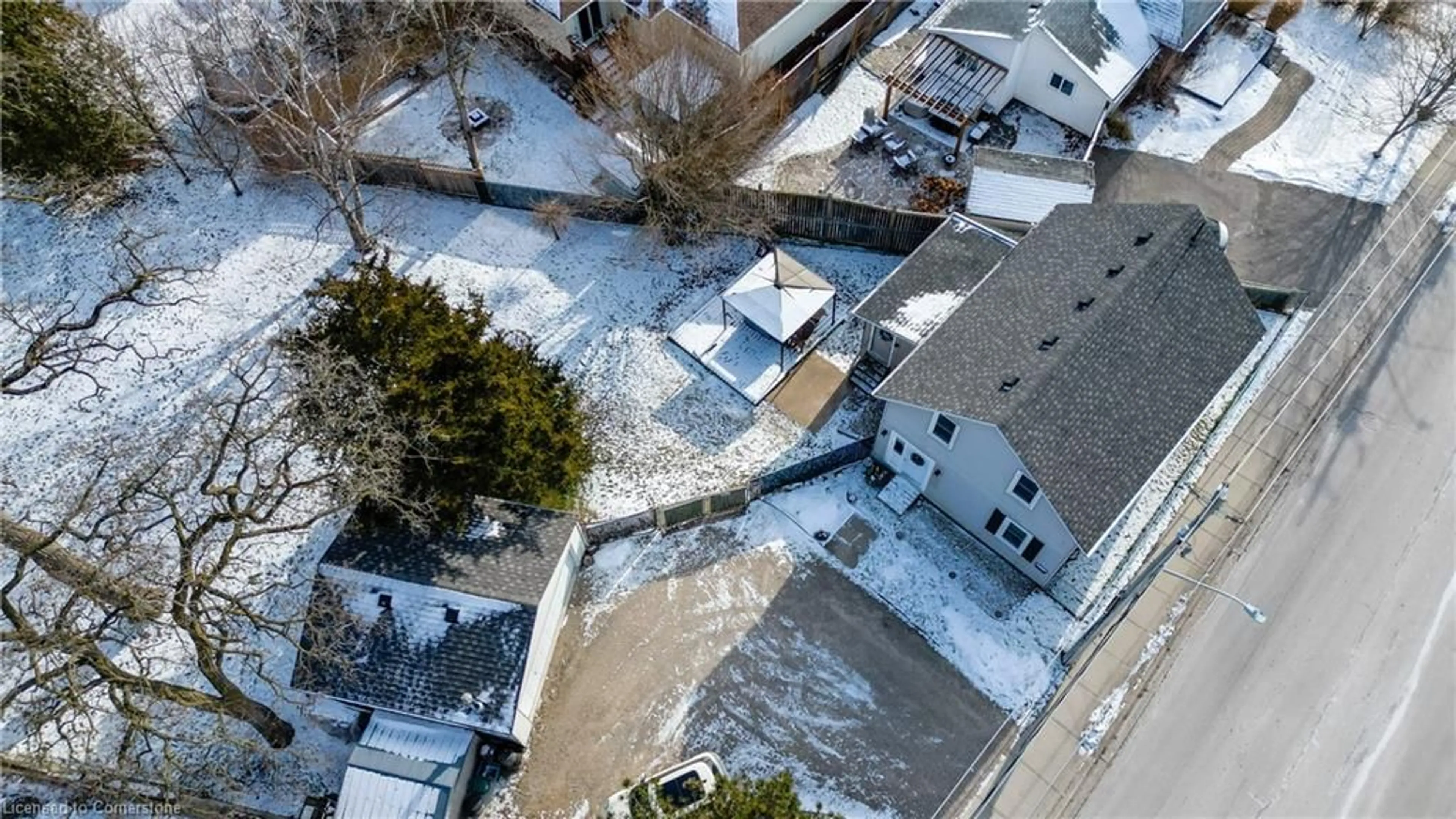 A pic from outside/outdoor area/front of a property/back of a property/a pic from drone, street for 64 Woolwich St, Kitchener Ontario N2K 1S3