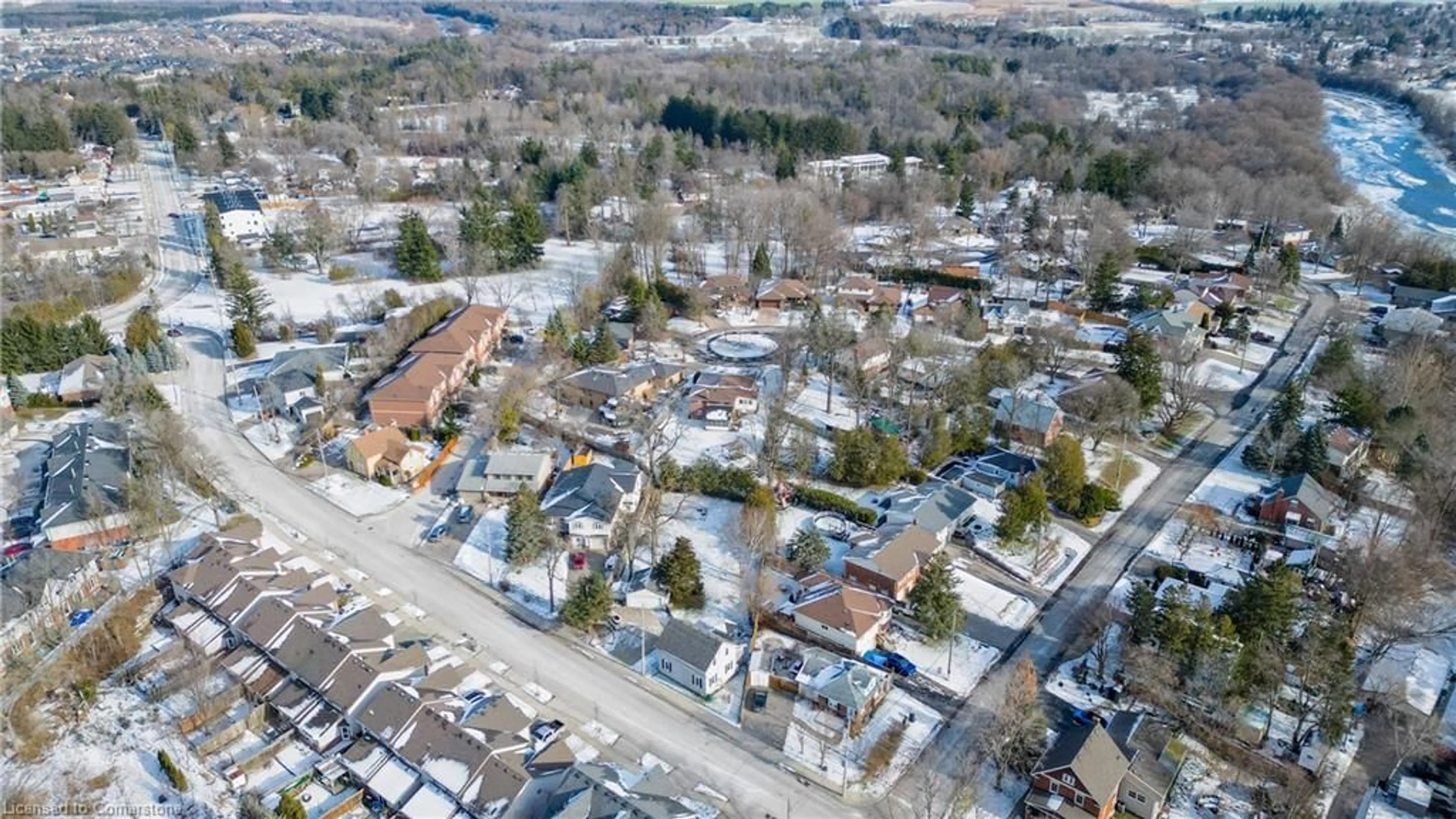 A pic from outside/outdoor area/front of a property/back of a property/a pic from drone, street for 64 Woolwich St, Kitchener Ontario N2K 1S3