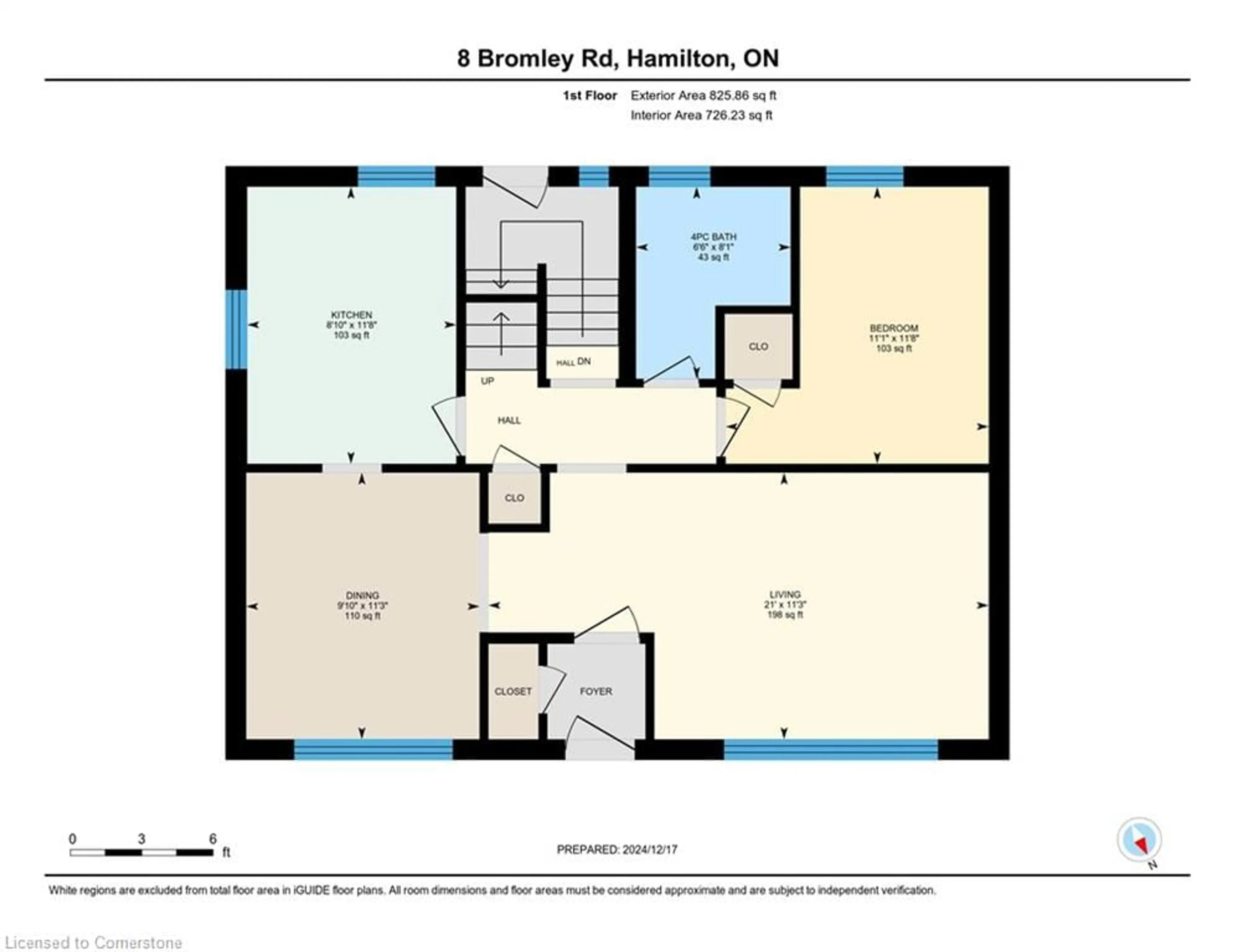 Floor plan for 8 Bromley Rd, Hamilton Ontario L8A 2C8