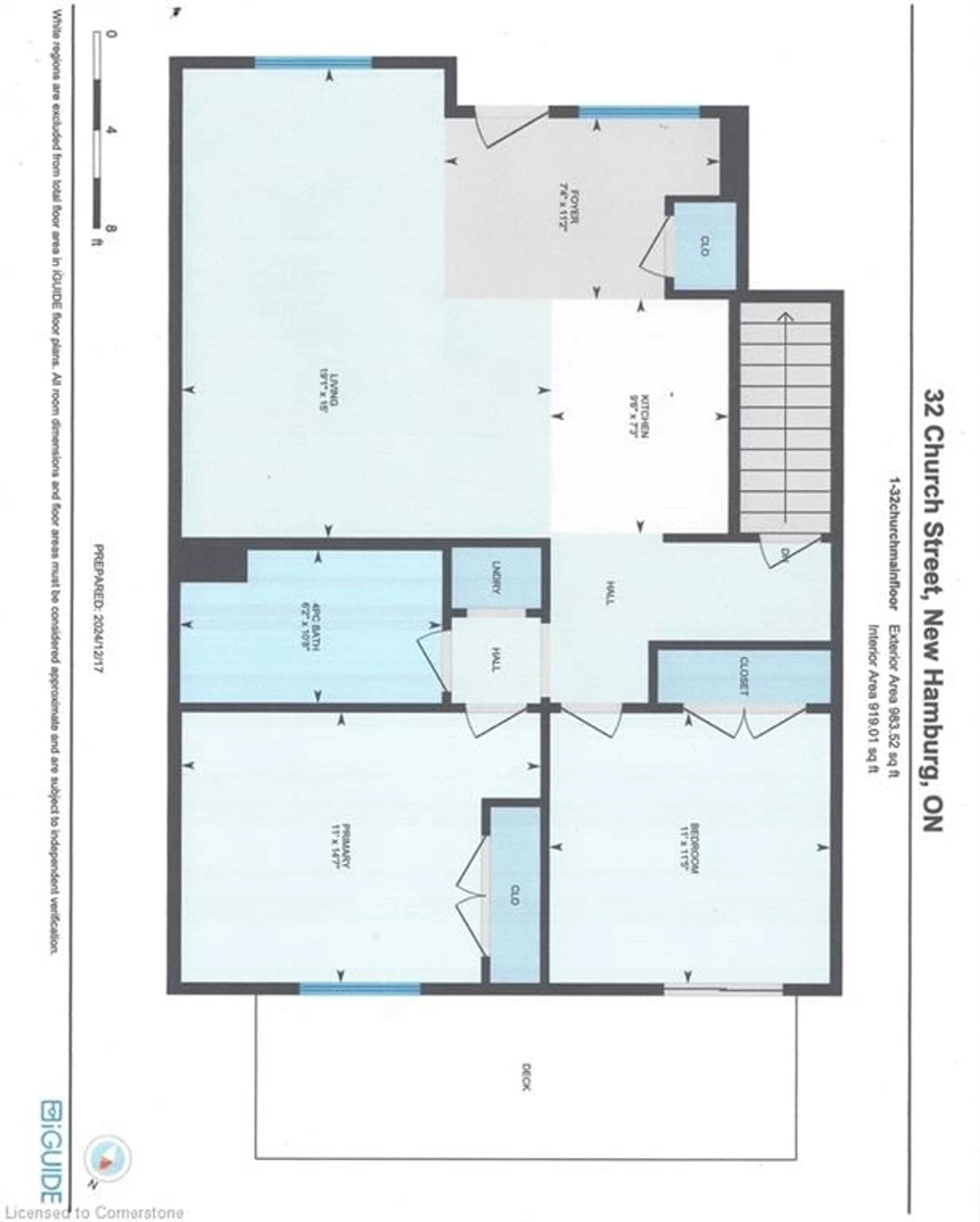 Floor plan for 32 Church St, New Hamburg Ontario N3A 1H9