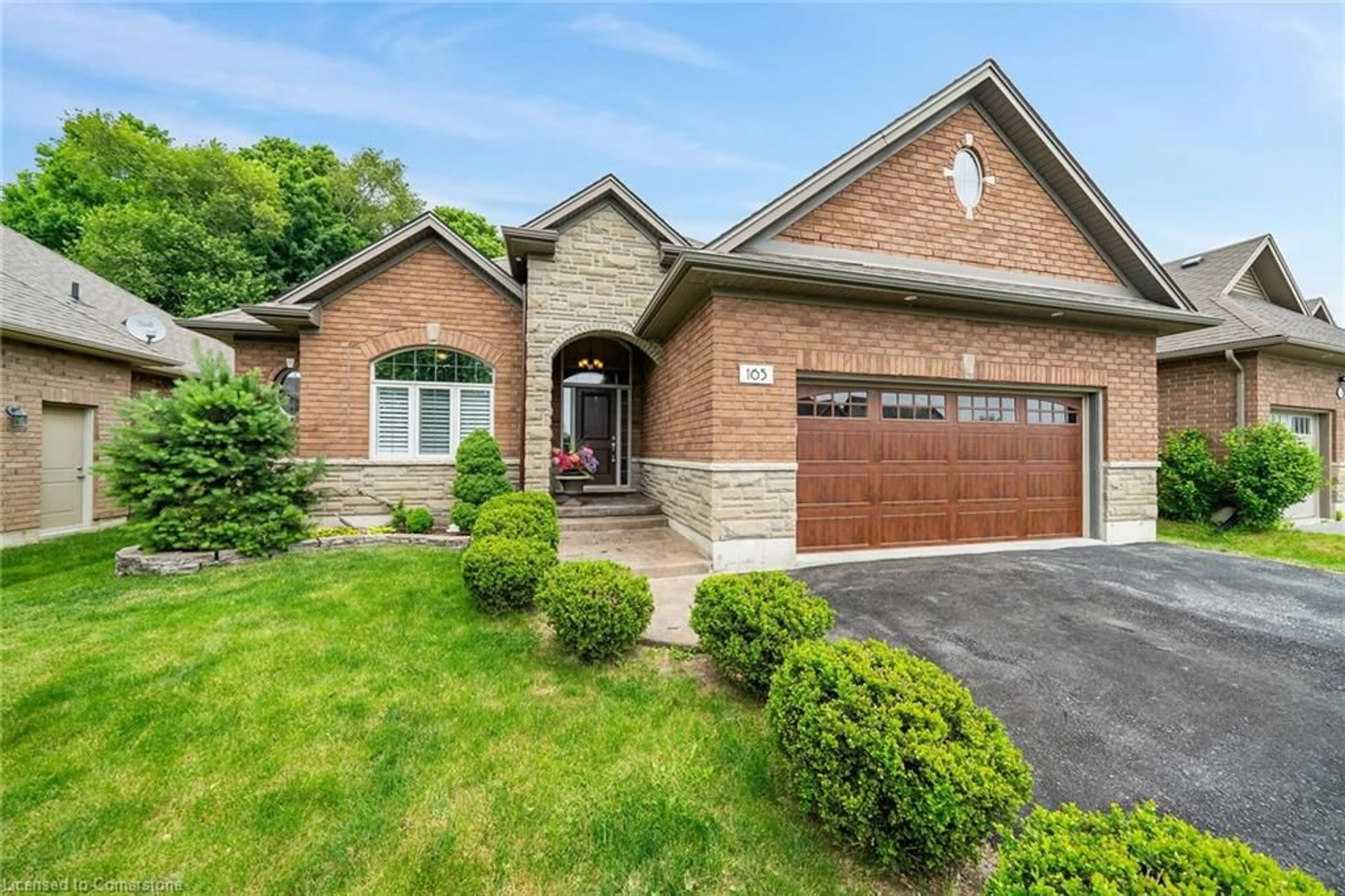 Home with brick exterior material, street for 165 Woodway Trail, Simcoe Ontario N3Y 0B8