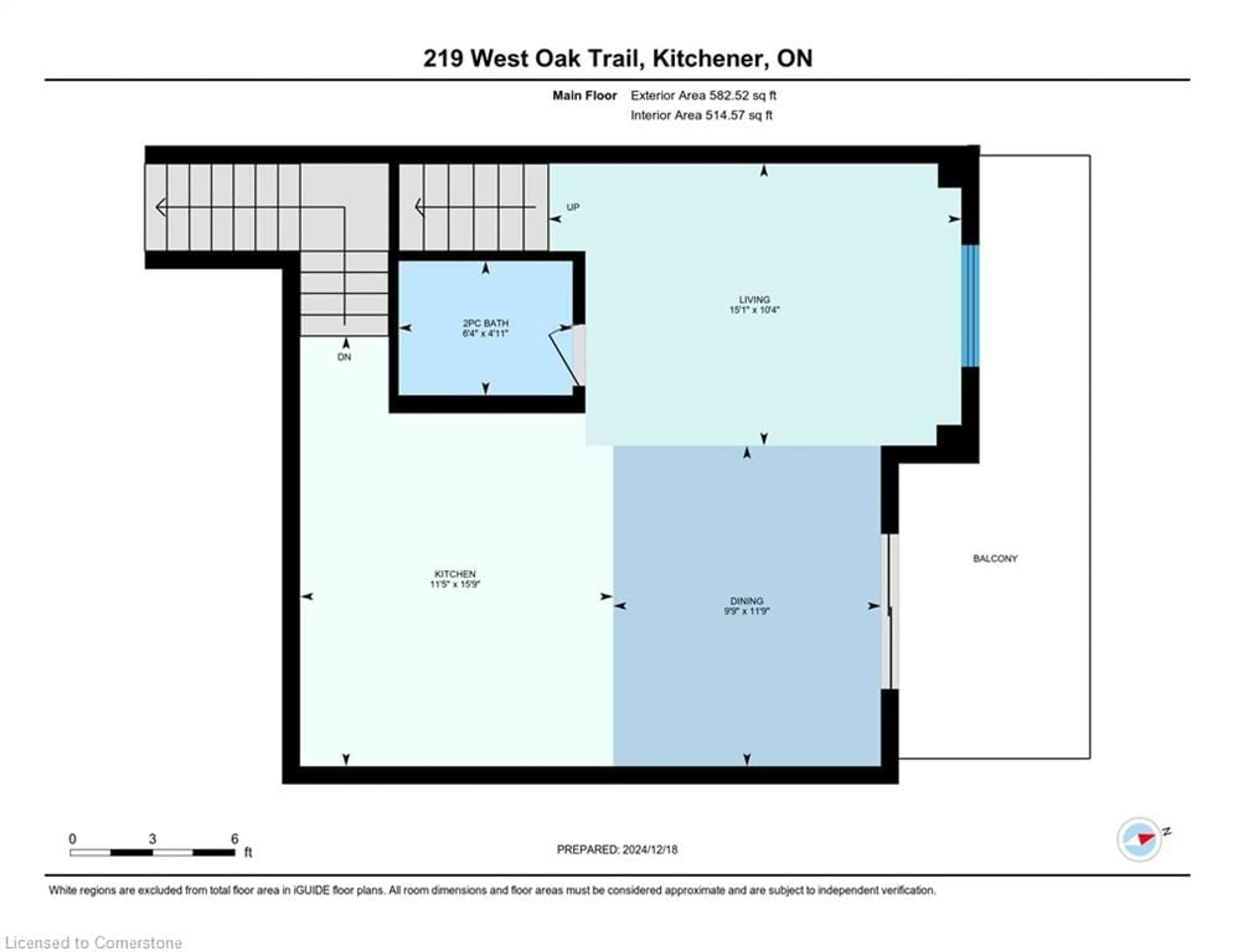 Floor plan for 219 West Oak Trail #81, Kitchener Ontario N2R 0R1