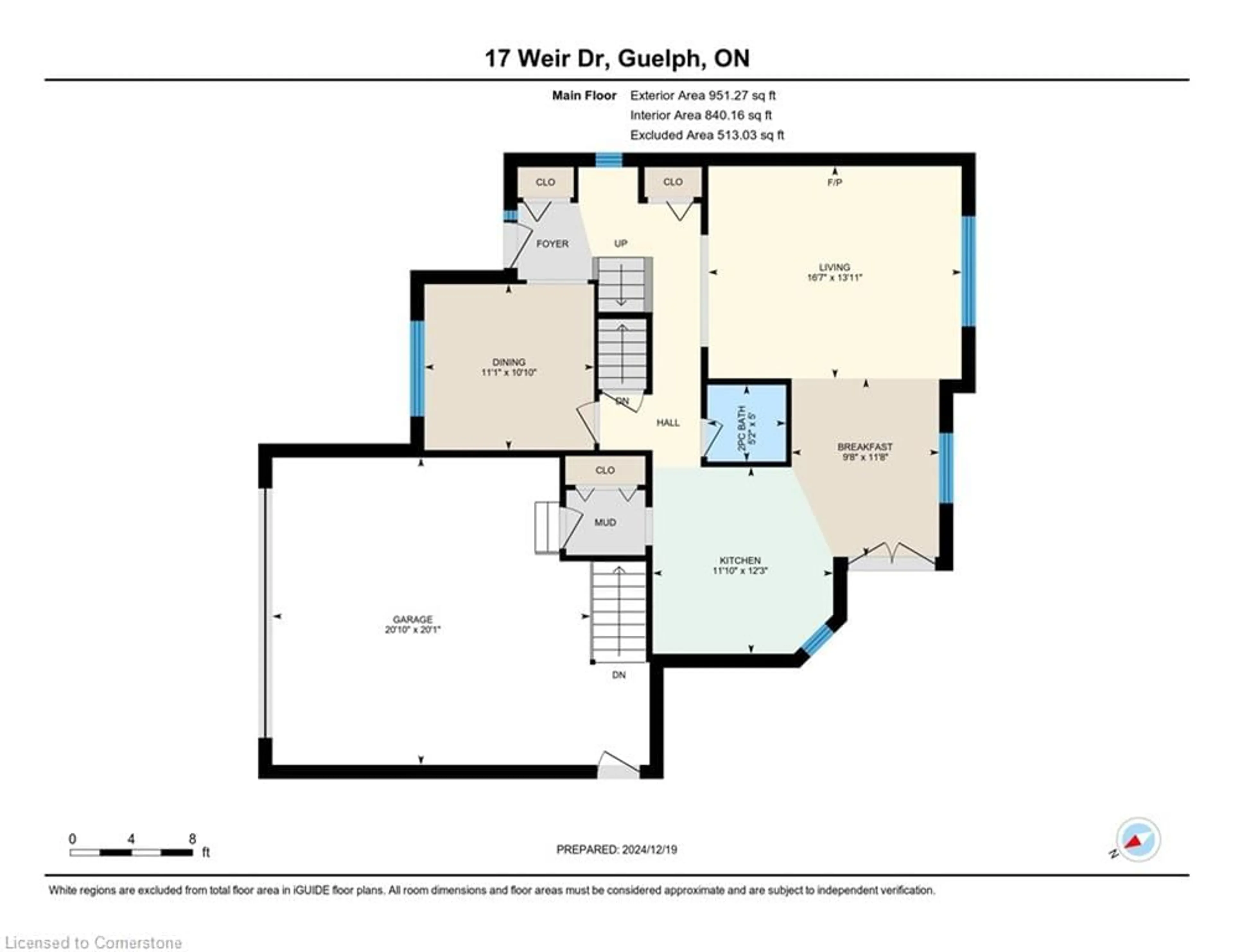 Floor plan for 17 Weir Dr, Guelph Ontario N1C 1E6