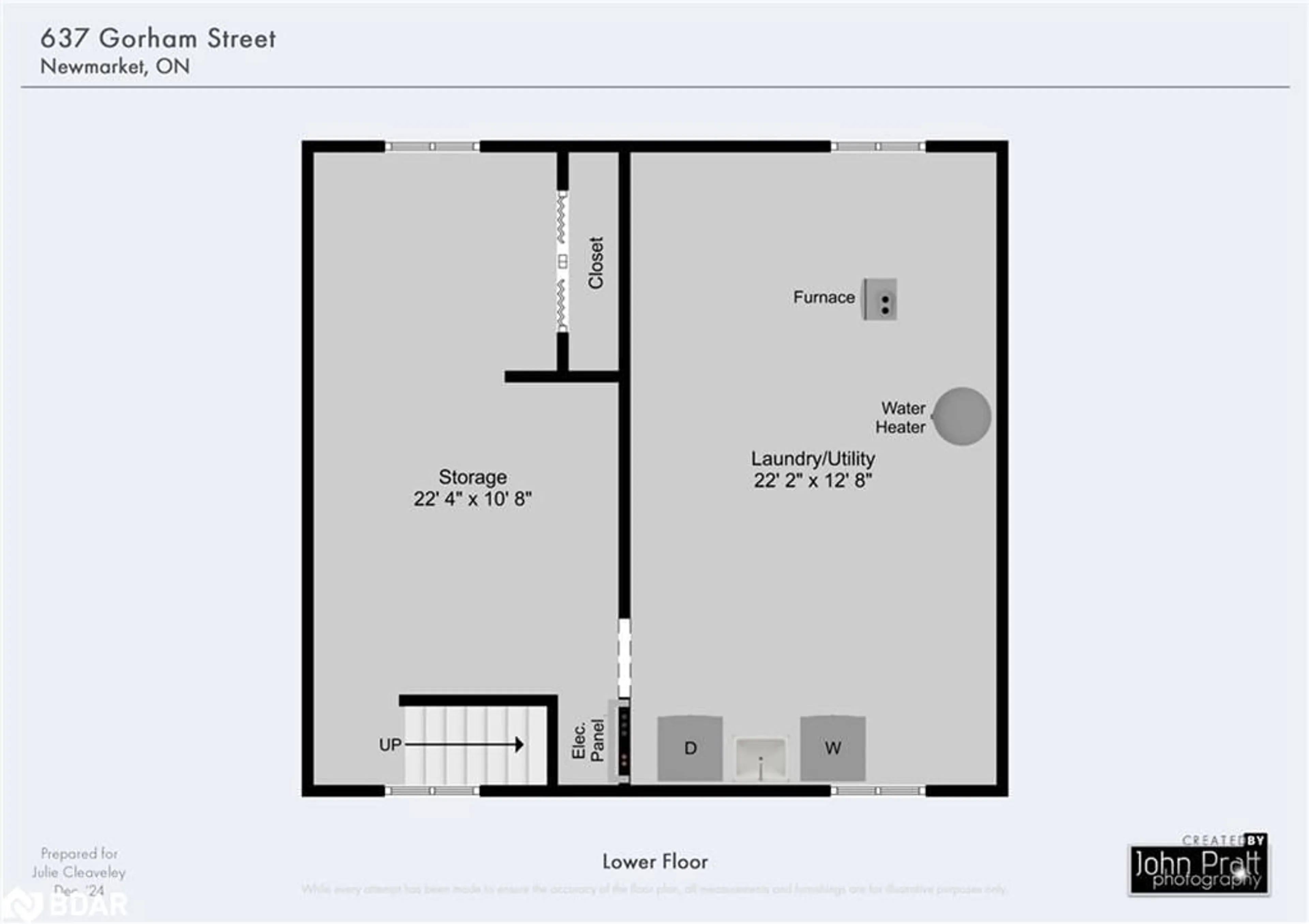 Floor plan for 637 Gorham St, Newmarket Ontario L3Y 1L5