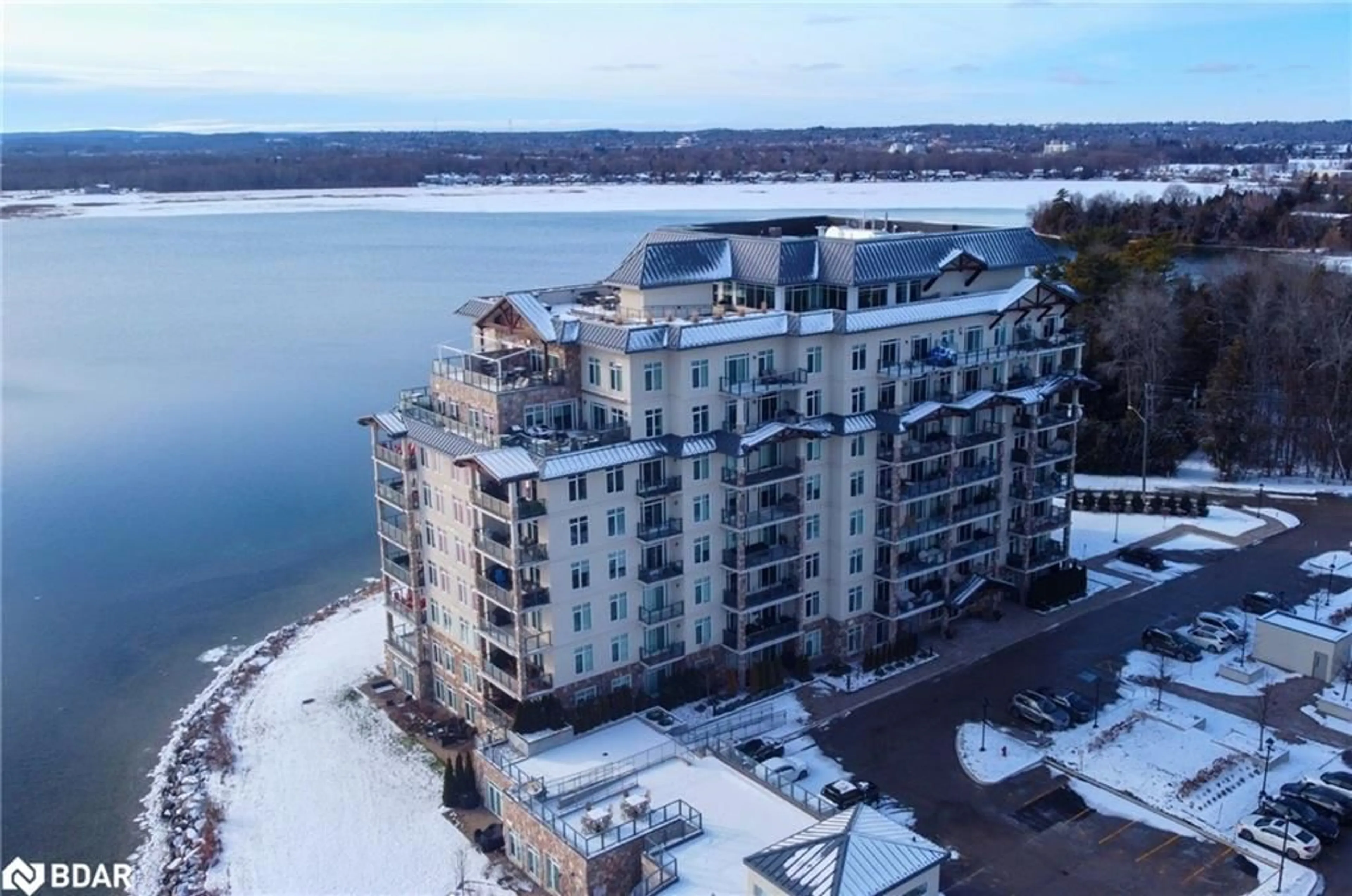 A pic from outside/outdoor area/front of a property/back of a property/a pic from drone, water/lake/river/ocean view for 90 Orchard Point Corporation Rd #1, Orillia Ontario L3V 8K4