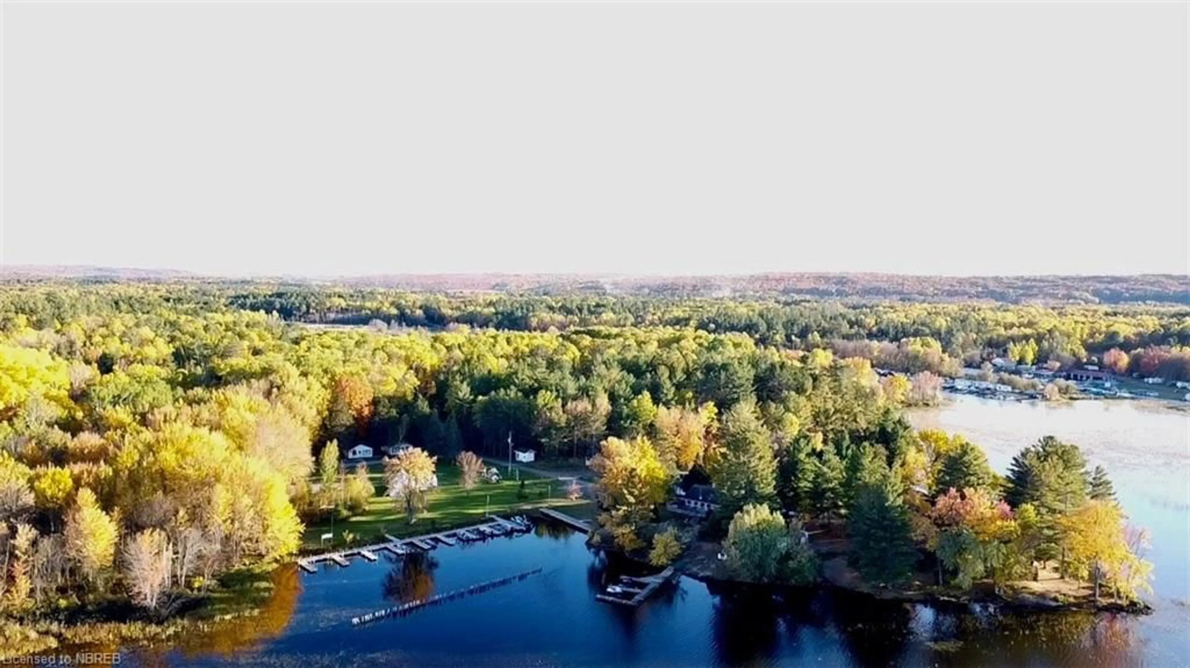 A pic from outside/outdoor area/front of a property/back of a property/a pic from drone, water/lake/river/ocean view for 152 Promised Land Rd, Nipissing Ontario P0H 1H0