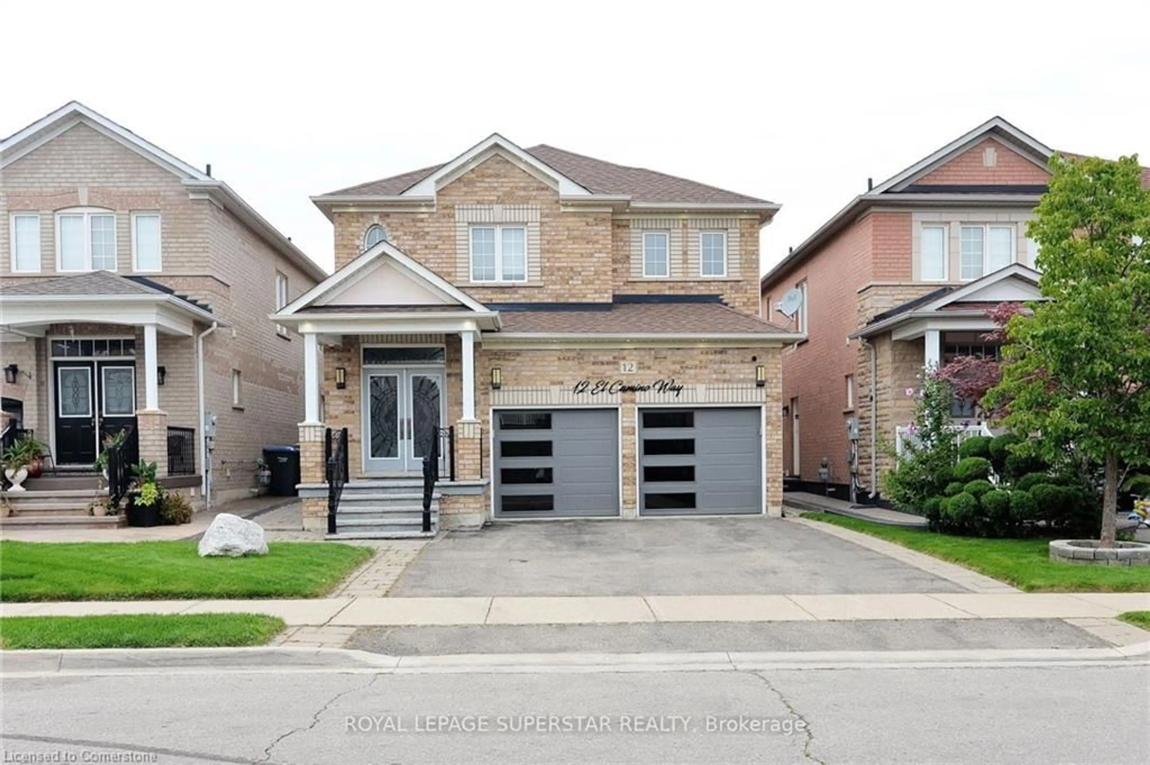 Home with brick exterior material, street for 12 El Camino Way, Peel Ontario L7A 3C4