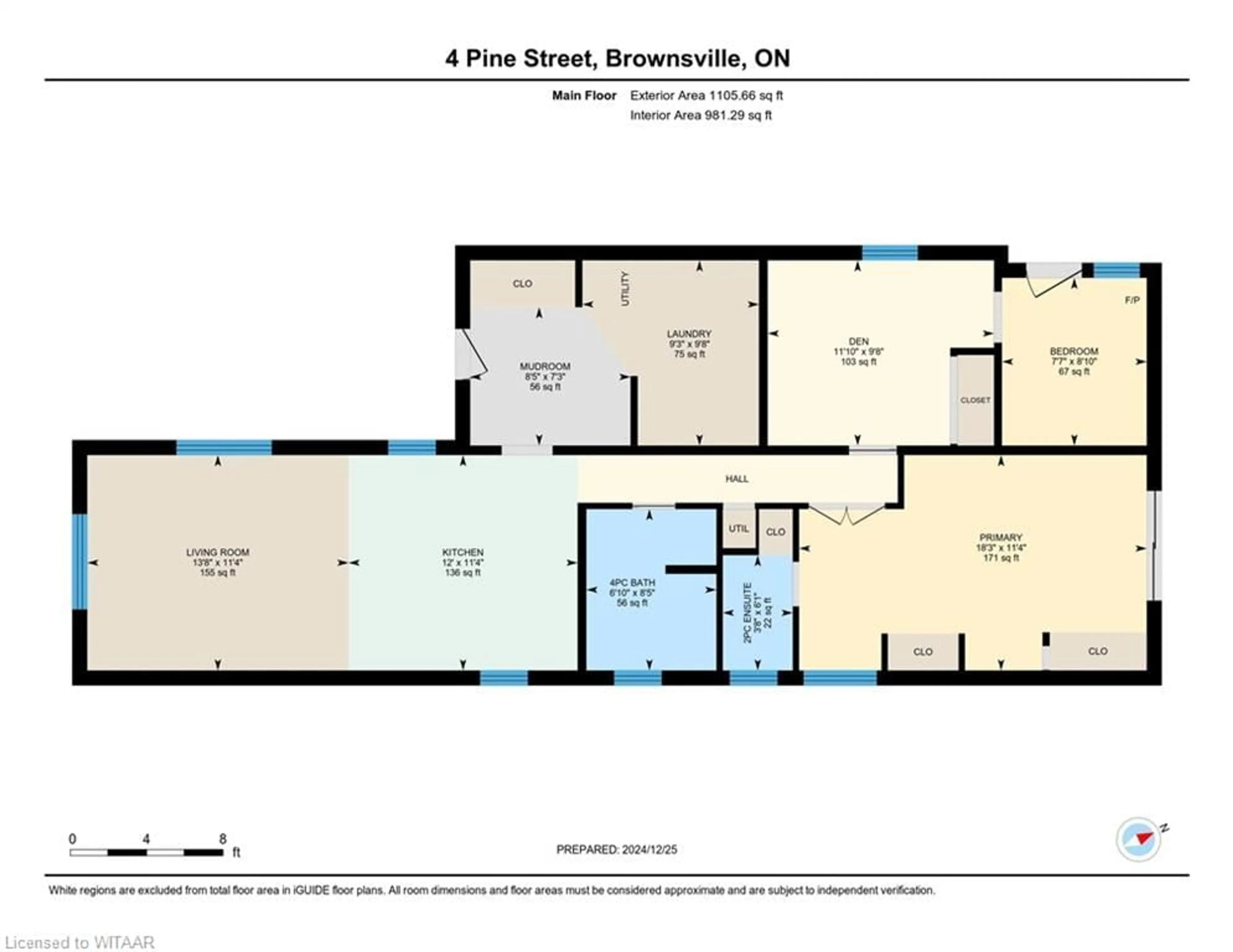 Floor plan for 4 Pine St, Brownsville Ontario N0L 1C0