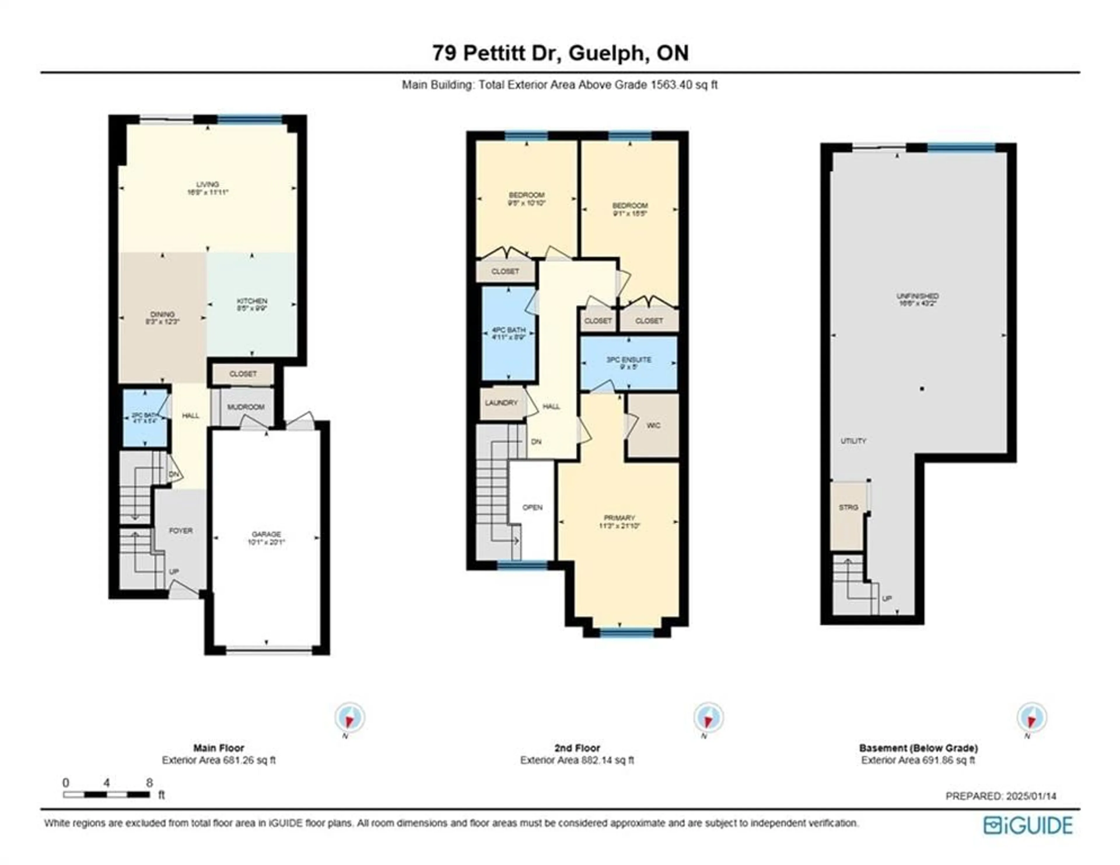 Floor plan for 79 Pettitt Drive Dr, Guelph Ontario N1E 0M2