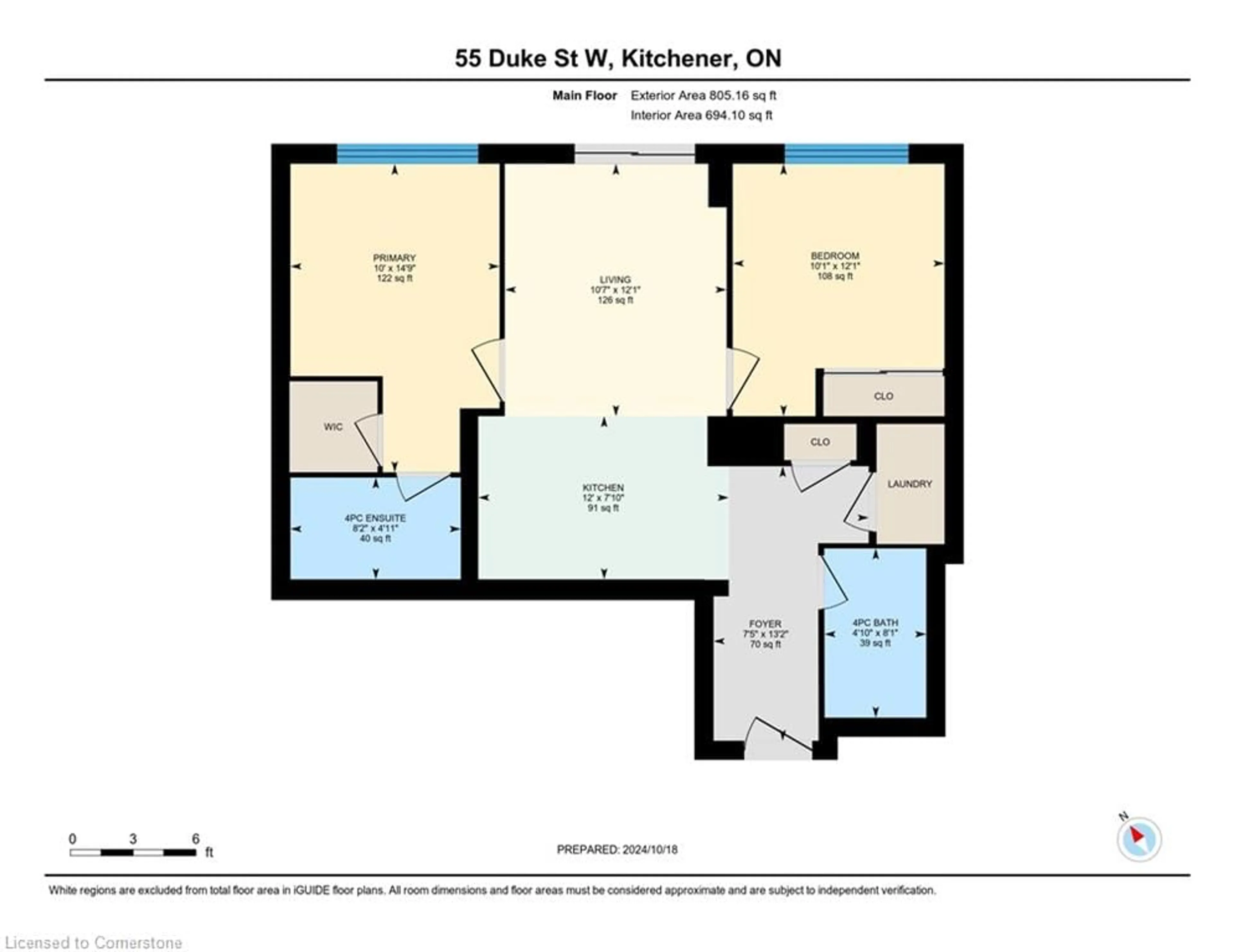 Floor plan for 55 Duke St #901, Kitchener Ontario N2H 0C9