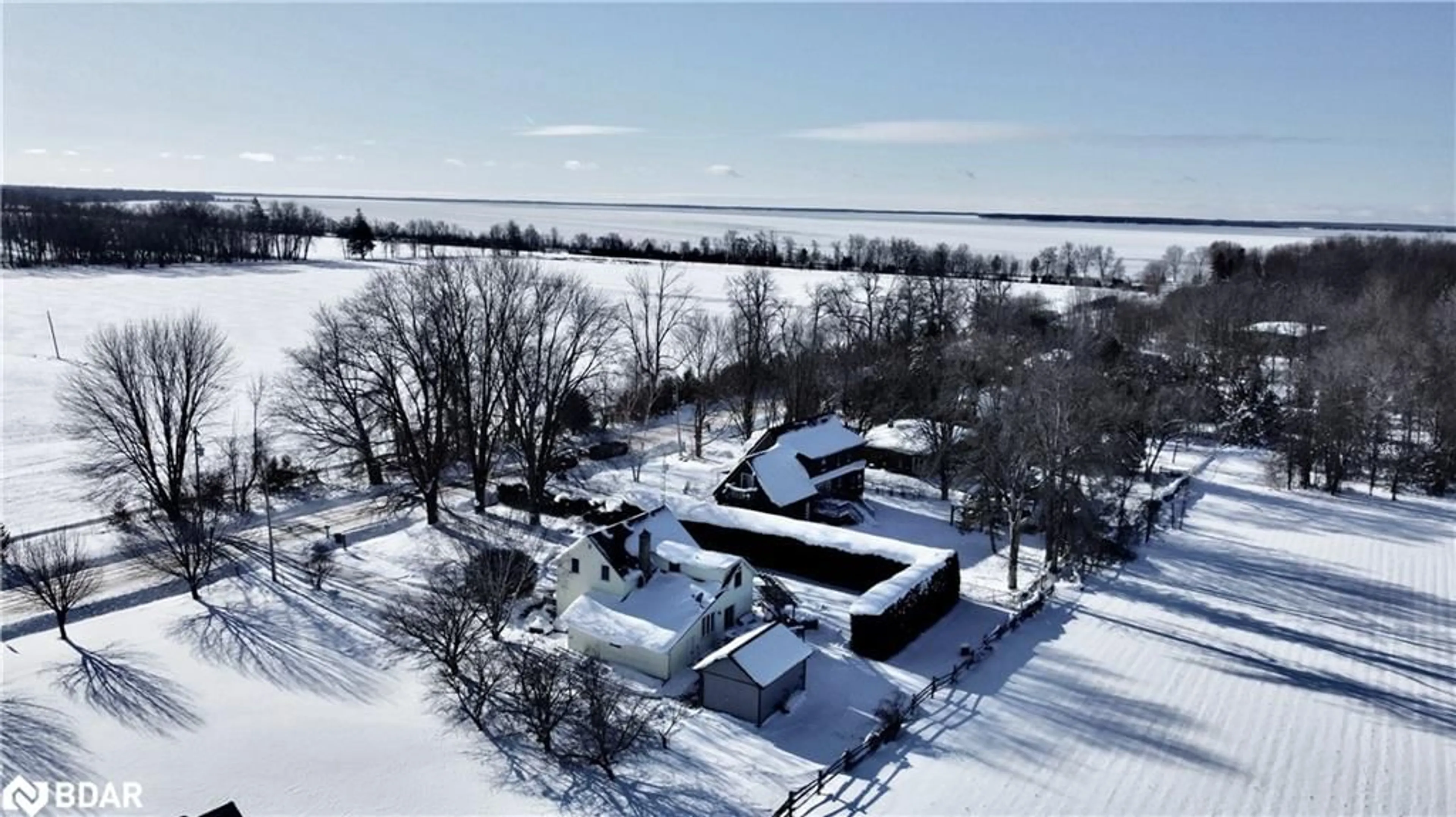 A pic from outside/outdoor area/front of a property/back of a property/a pic from drone, water/lake/river/ocean view for 1283B Thorah Concession Road 9, Beaverton Ontario L0K 1A0