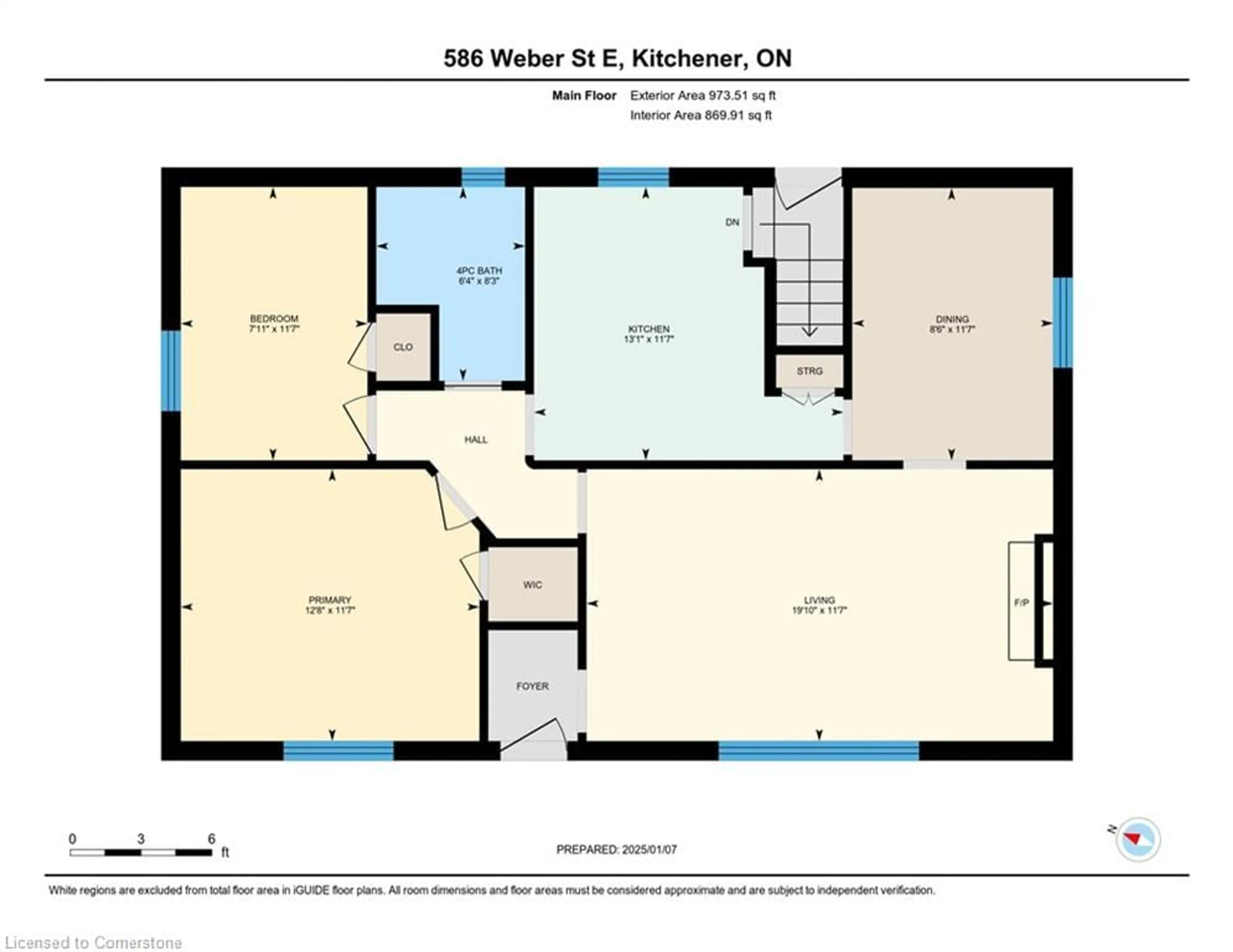 Floor plan for 586 Weber St, Kitchener Ontario N2H 1G8