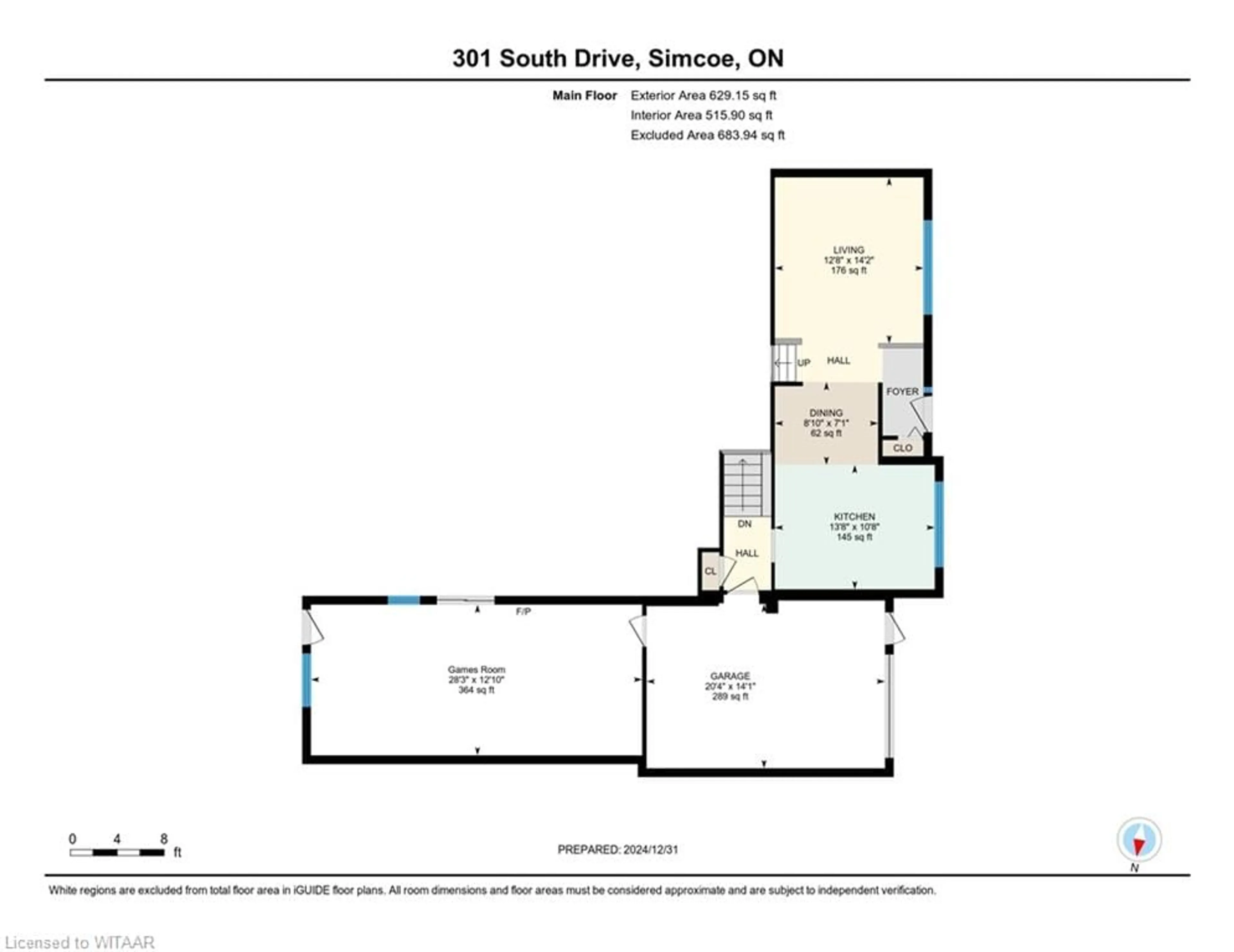 Floor plan for 301 South Dr, Simcoe Ontario N3Y 1G9