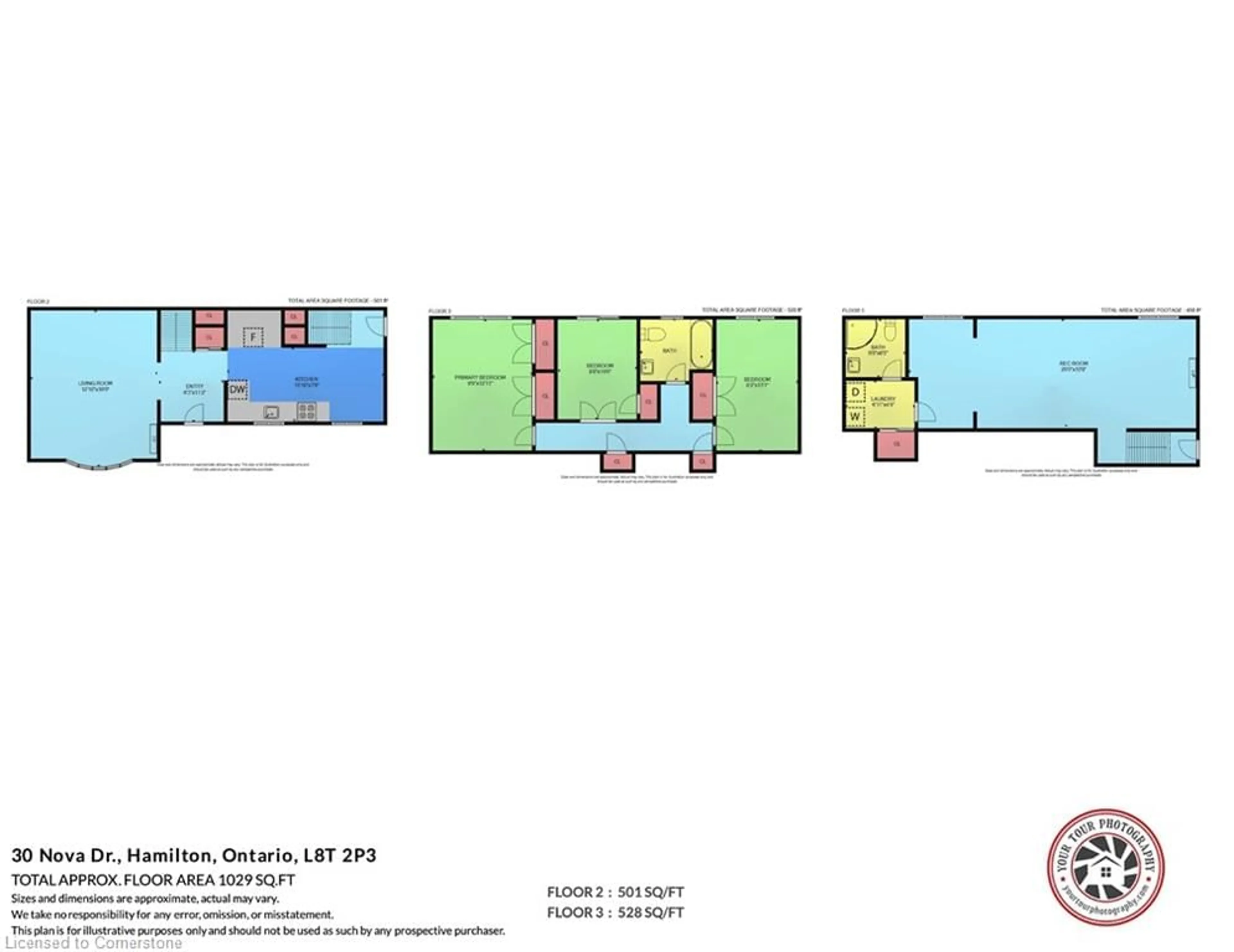 Floor plan for 30 Nova Dr, Hamilton Ontario L8T 2P3