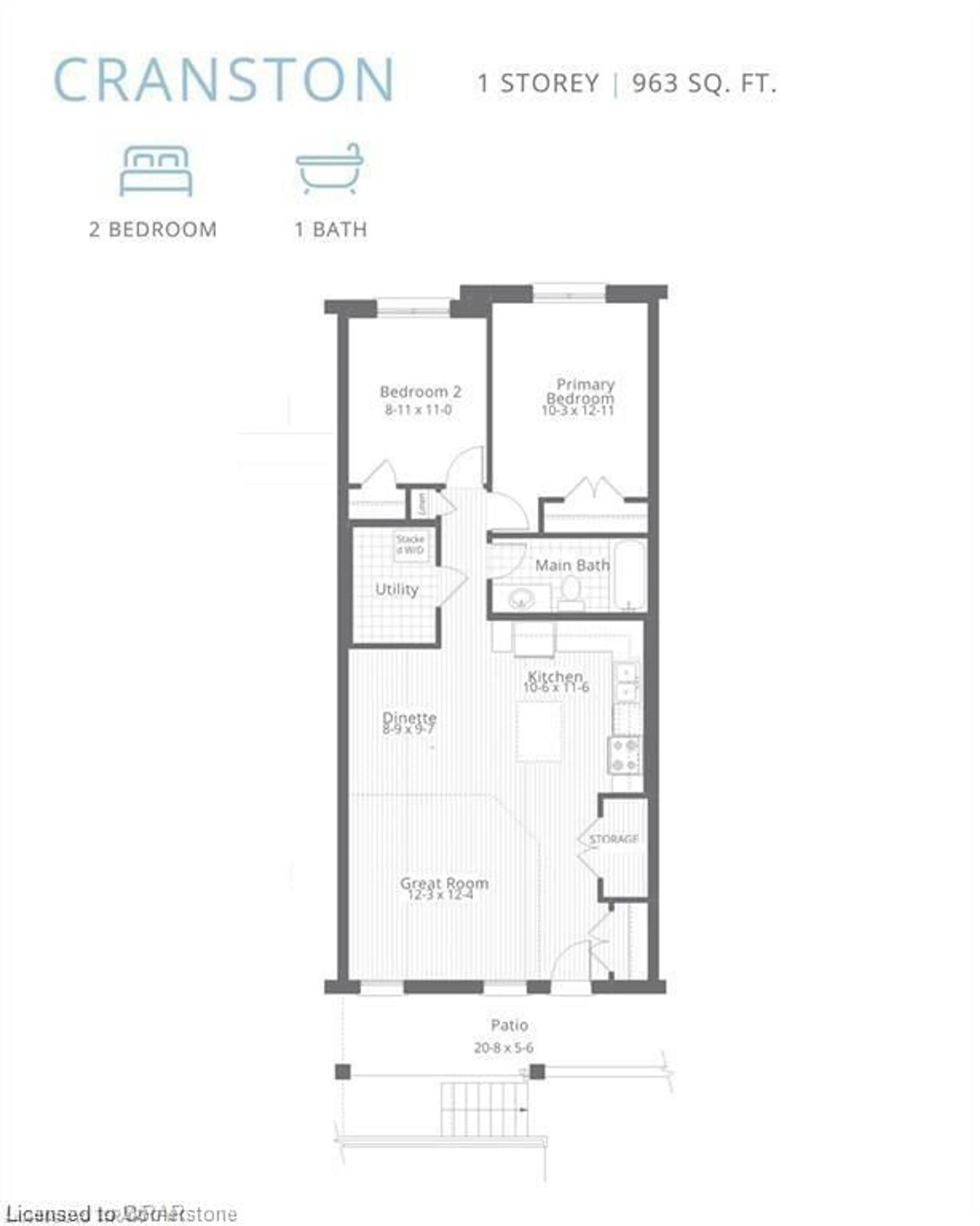 Floor plan for 1989 Ottawa St #30G, Kitchener Ontario N0J 1P0