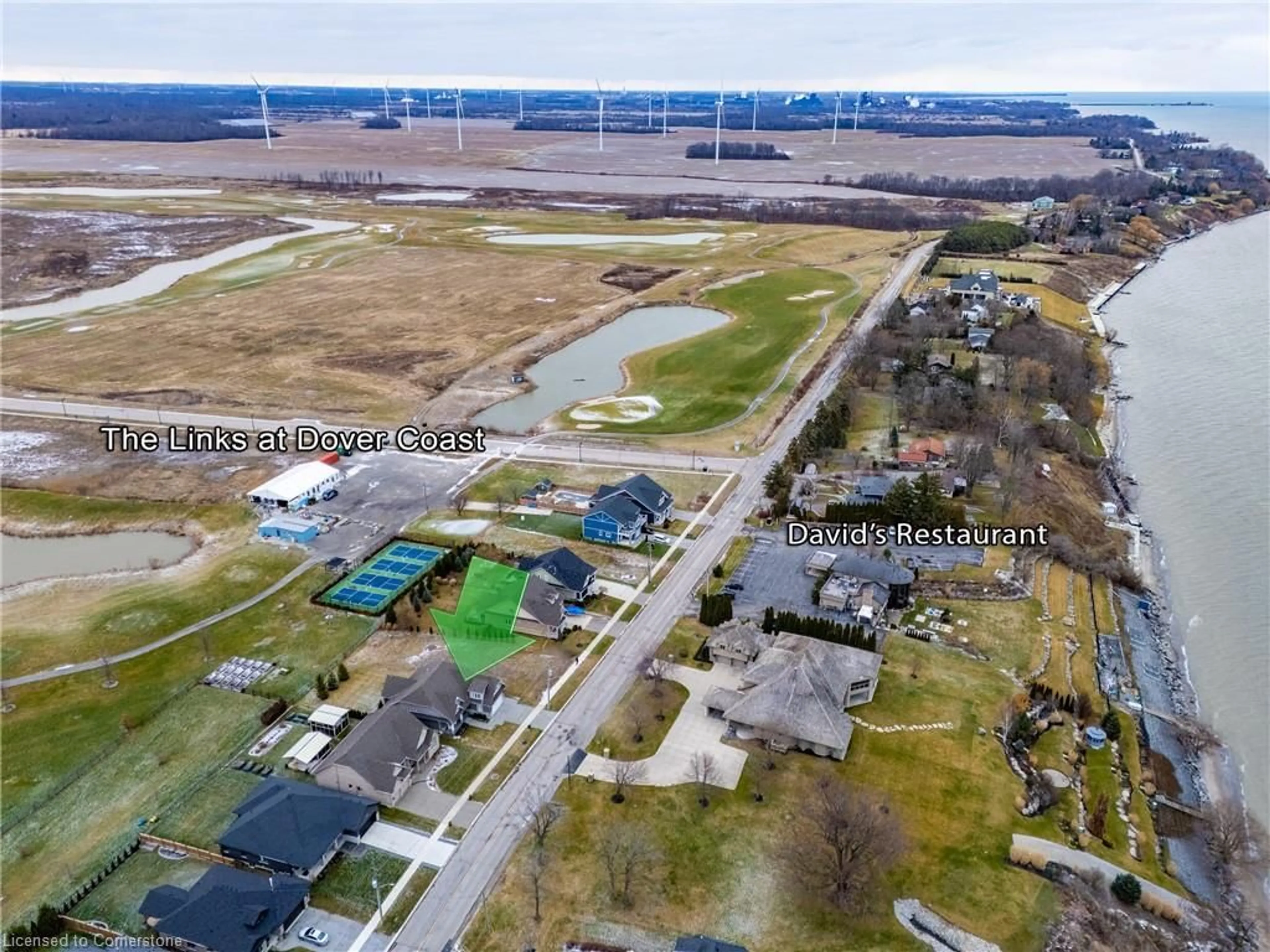 A pic from outside/outdoor area/front of a property/back of a property/a pic from drone, water/lake/river/ocean view for 161A New Lakeshore Rd, Port Dover Ontario N0A 1N3