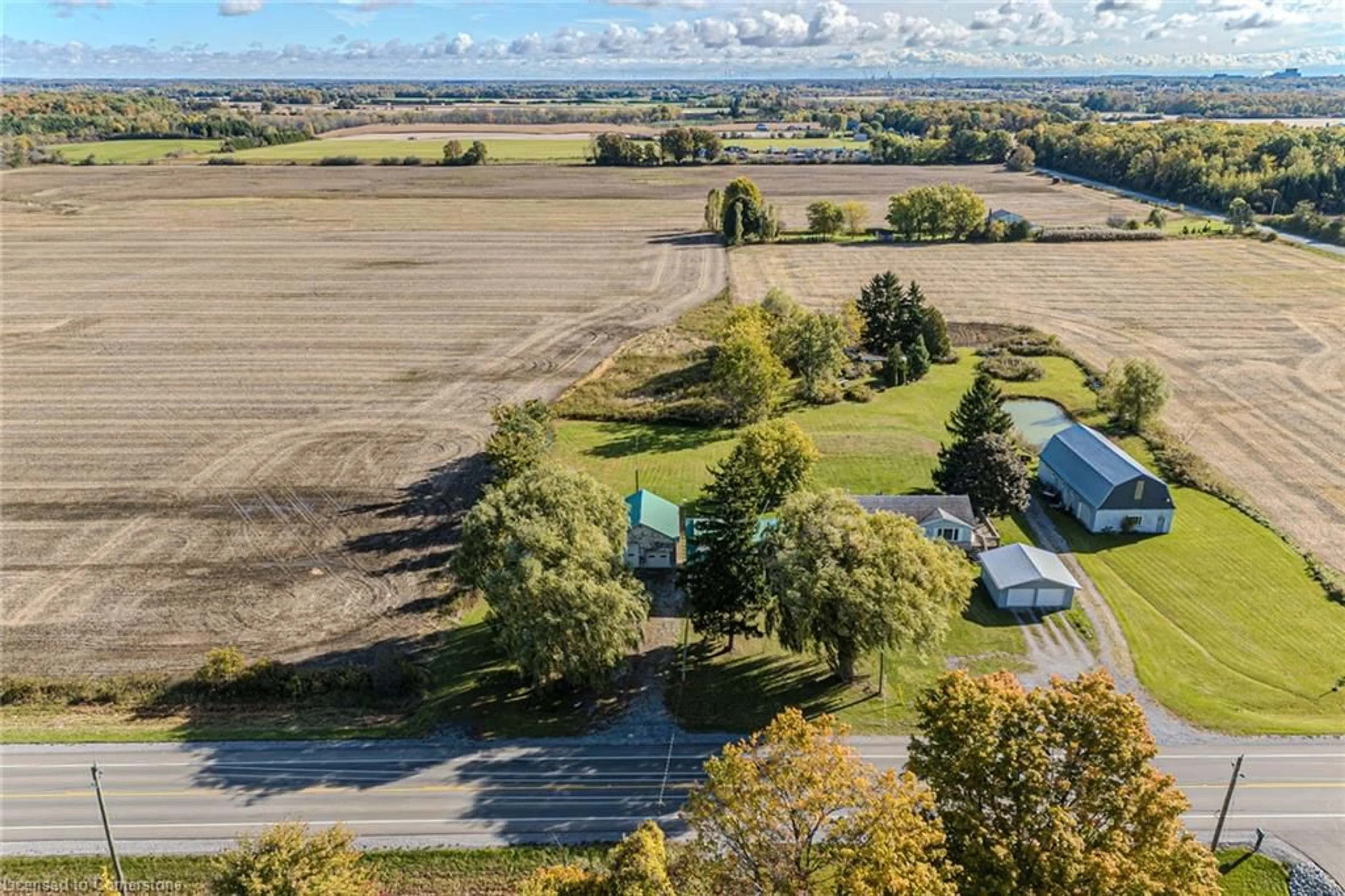 A pic from outside/outdoor area/front of a property/back of a property/a pic from drone, water/lake/river/ocean view for 478 Regional Road 5, Port Dover Ontario N0A 1N2