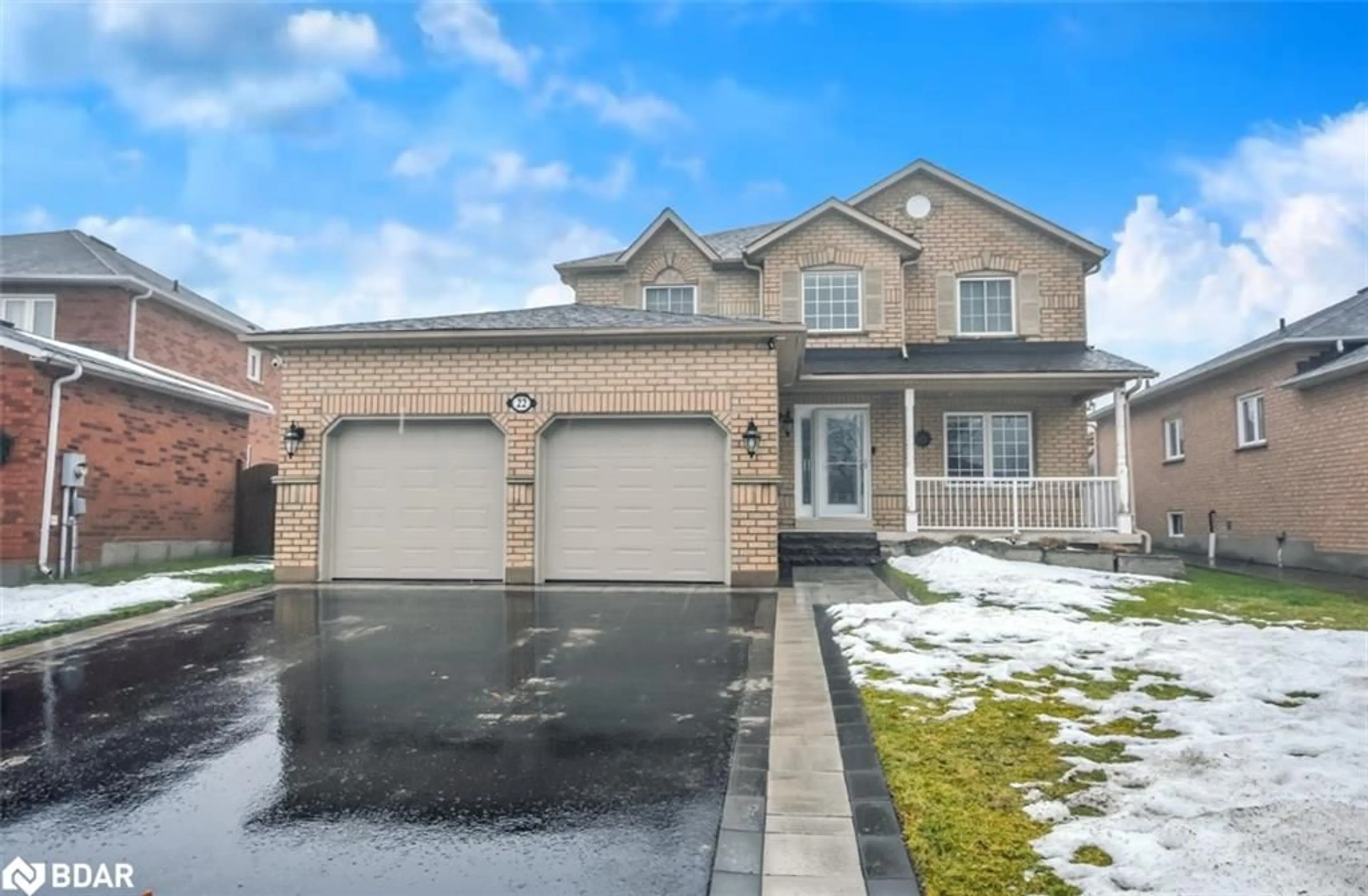 Home with brick exterior material, street for 22 Emms Dr, Barrie Ontario L4N 8H2