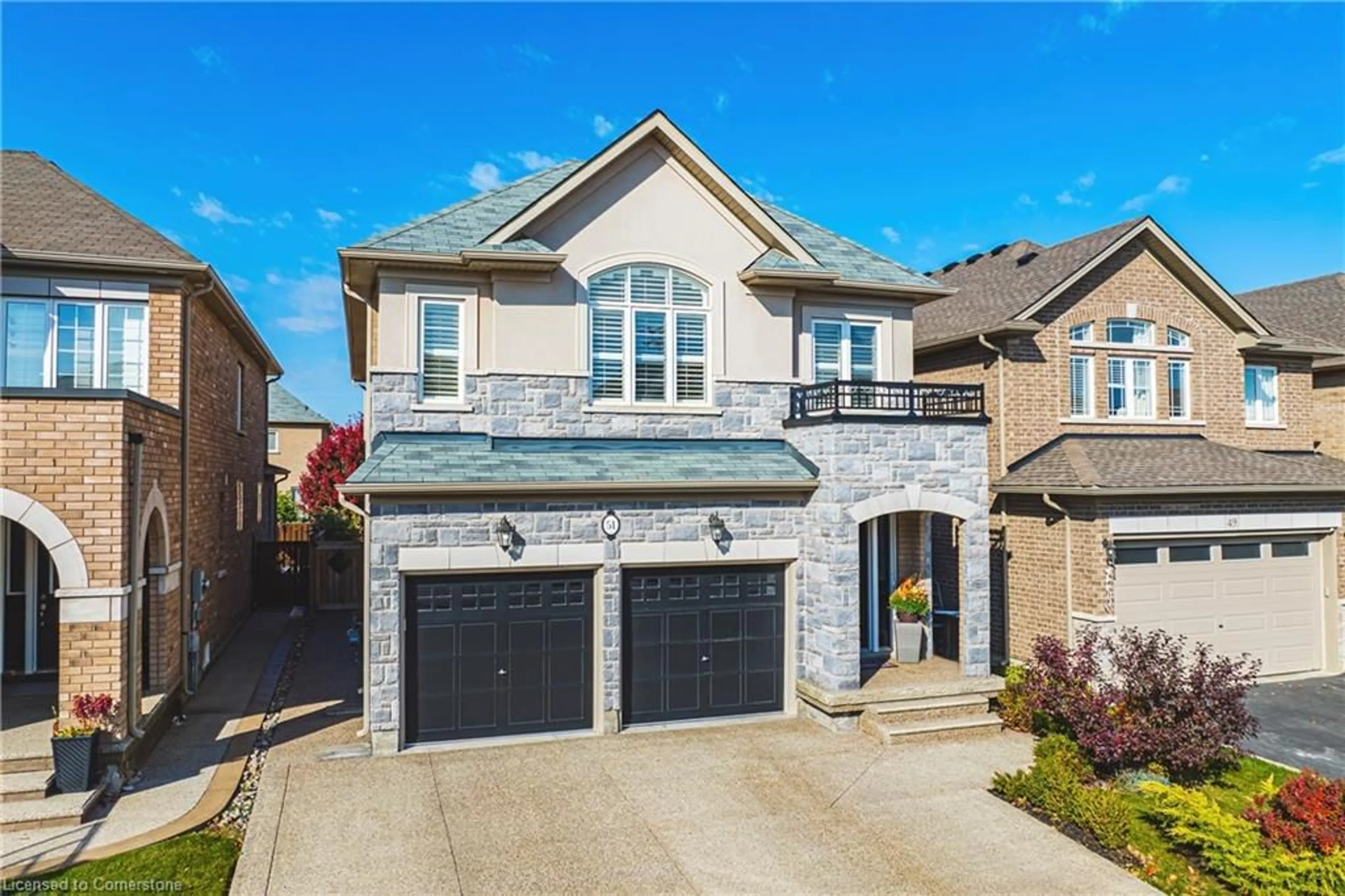 Home with brick exterior material, street for 51 Narbonne Cres, Stoney Creek Ontario L8J 0J7