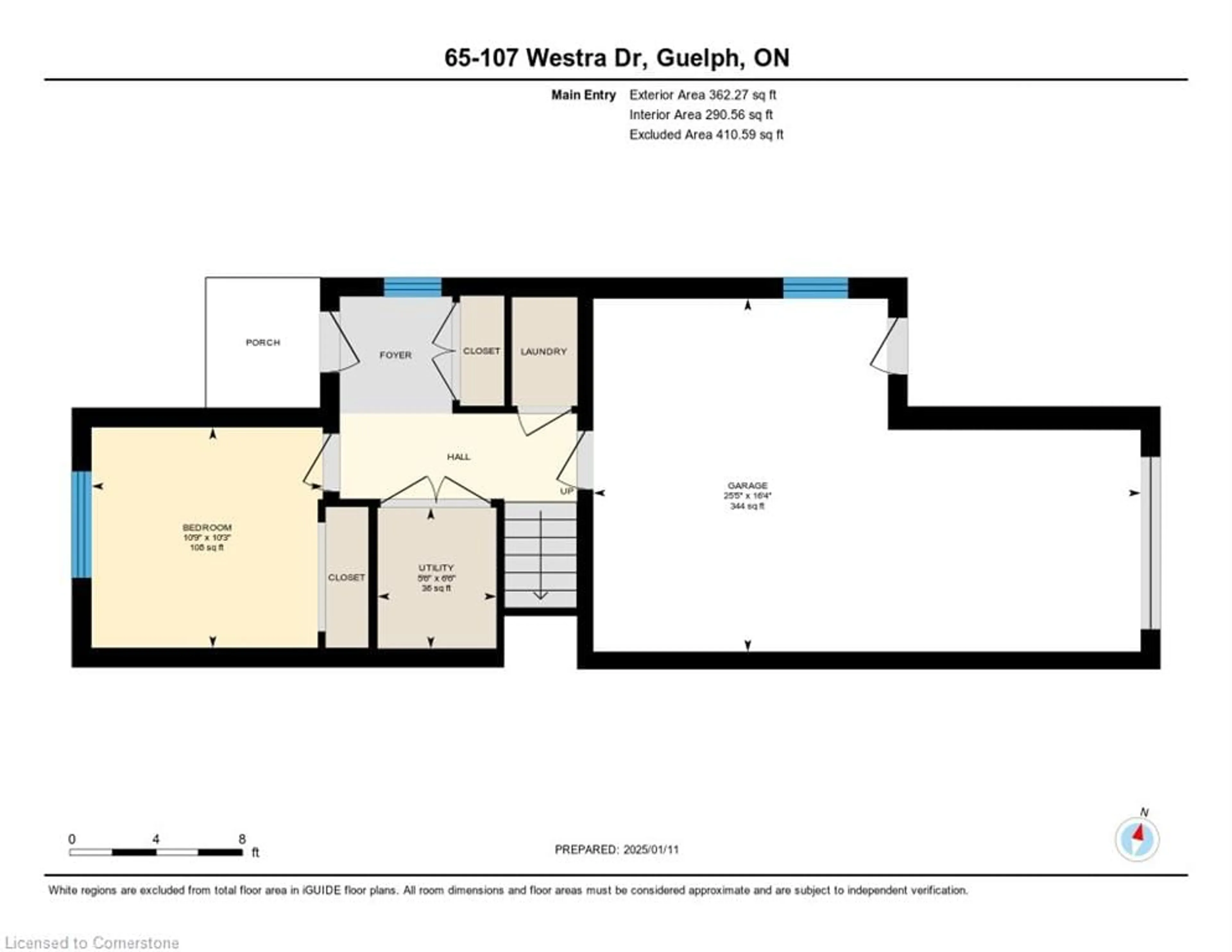 Floor plan for 107 Westra Dr #65, Guelph Ontario N1K 0A5