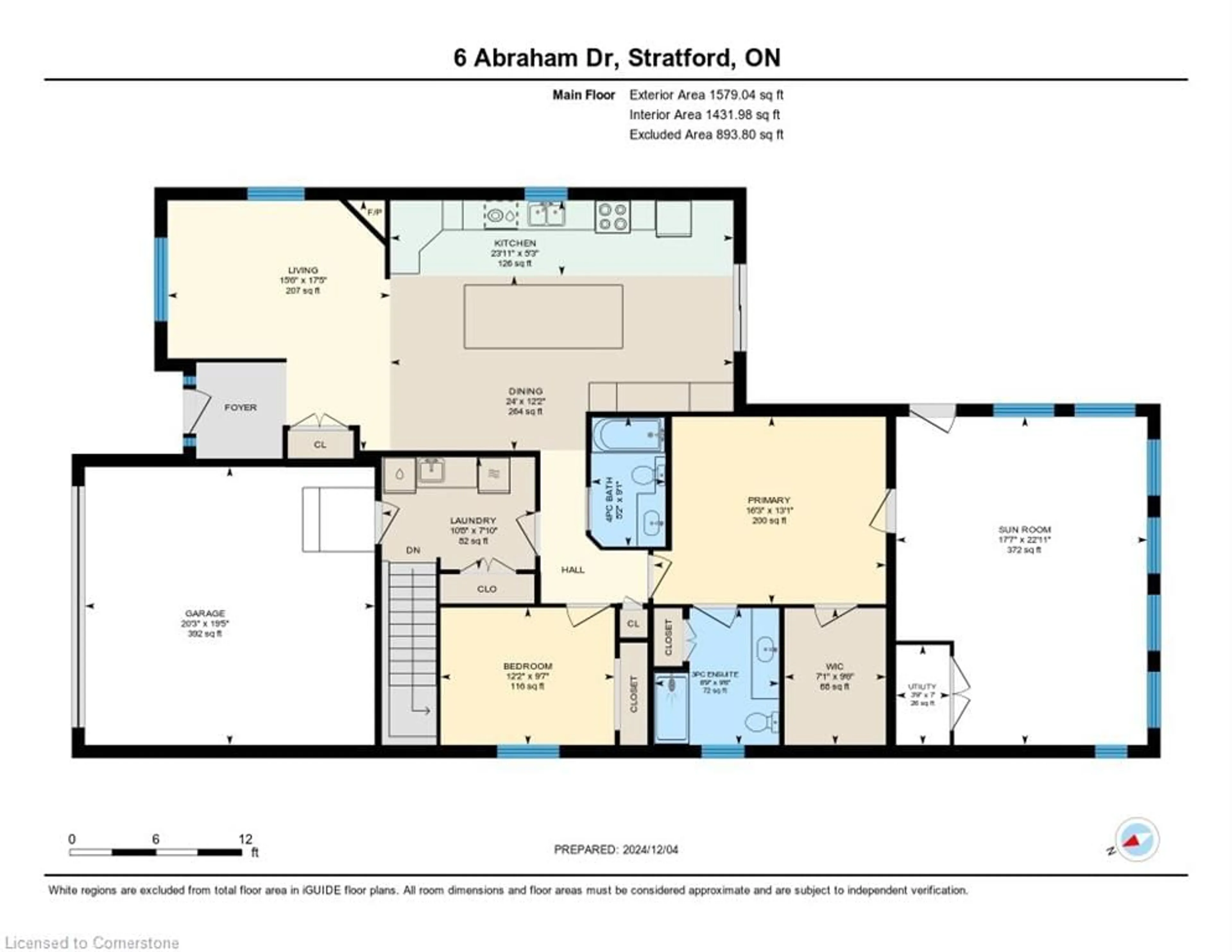 Floor plan for 6 Abraham Dr, Stratford Ontario N5A 8A9