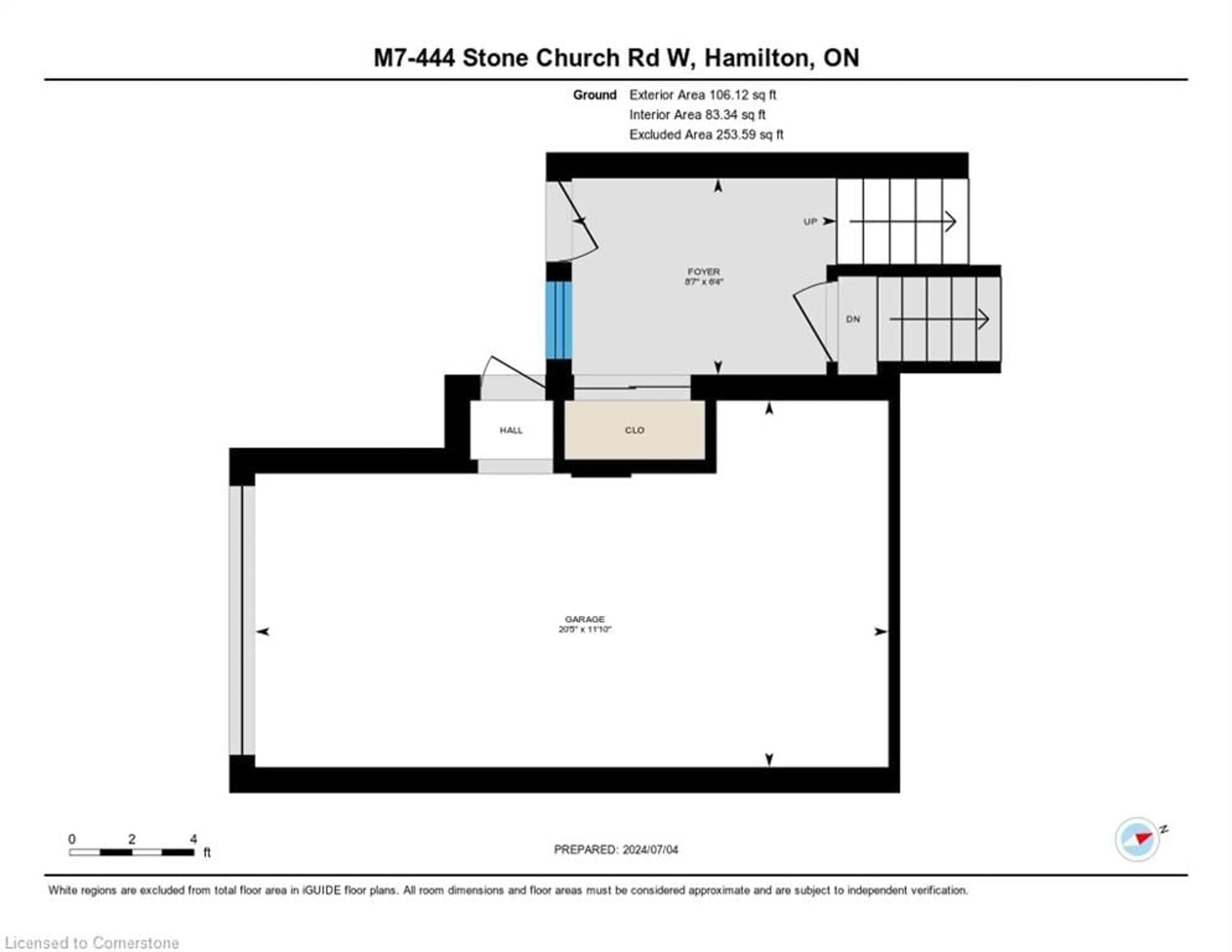 Floor plan for 444 Stone Church Rd #M7, Hamilton Ontario L9B 1R1