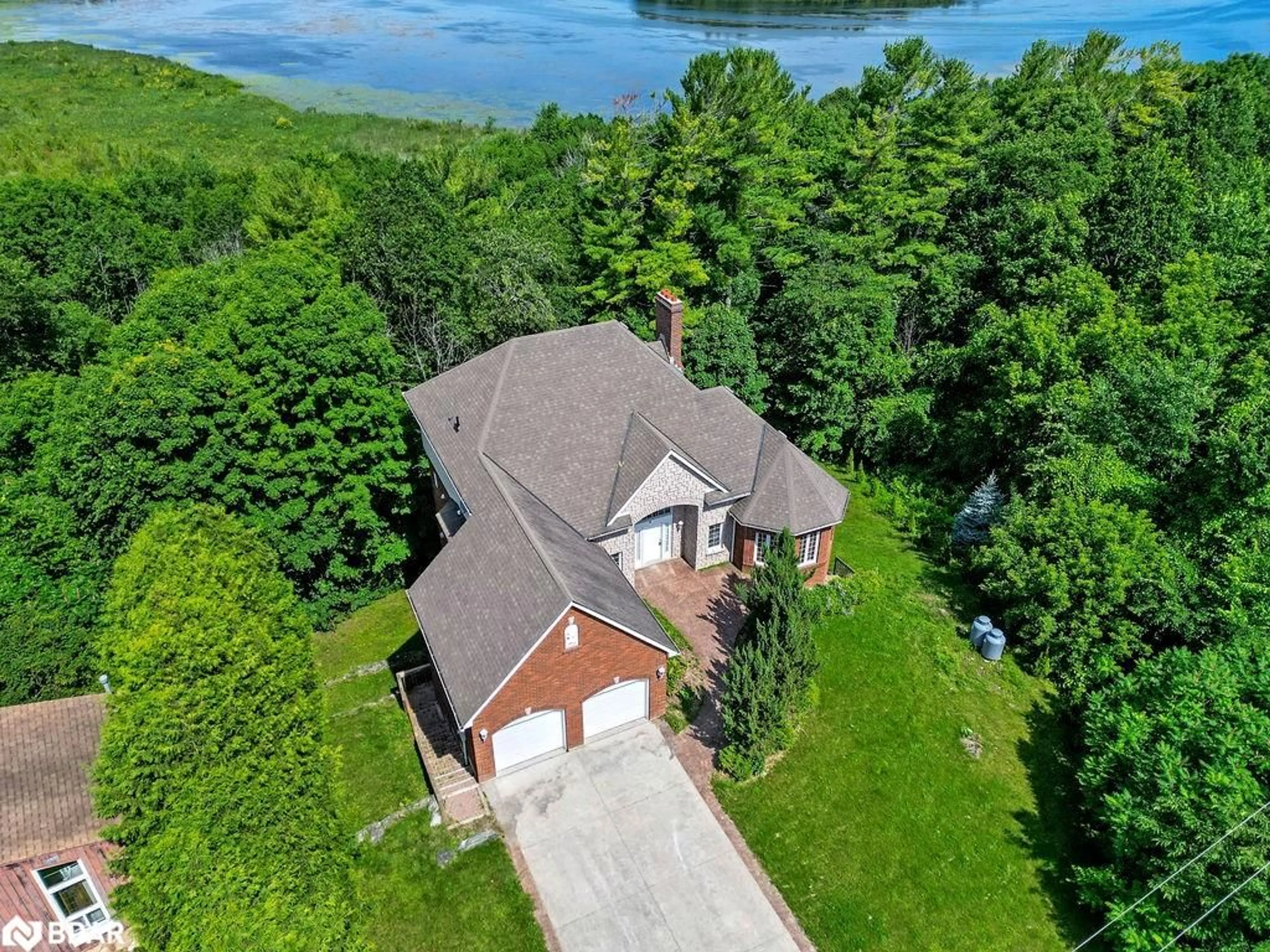 A pic from outside/outdoor area/front of a property/back of a property/a pic from drone, water/lake/river/ocean view for 457 Sunset Cres, Roseneath Ontario K0K 2X0