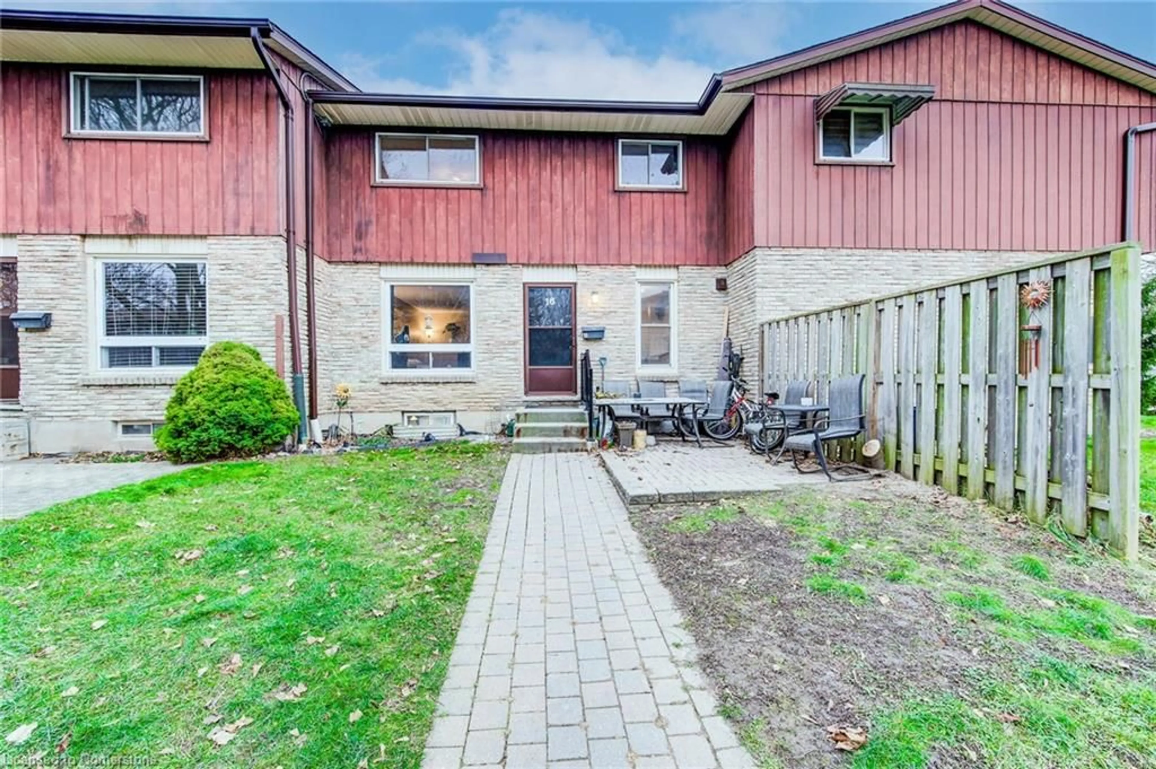 Patio, street for 249 Cedarbrae Ave #16, Waterloo Ontario N2L 4S8