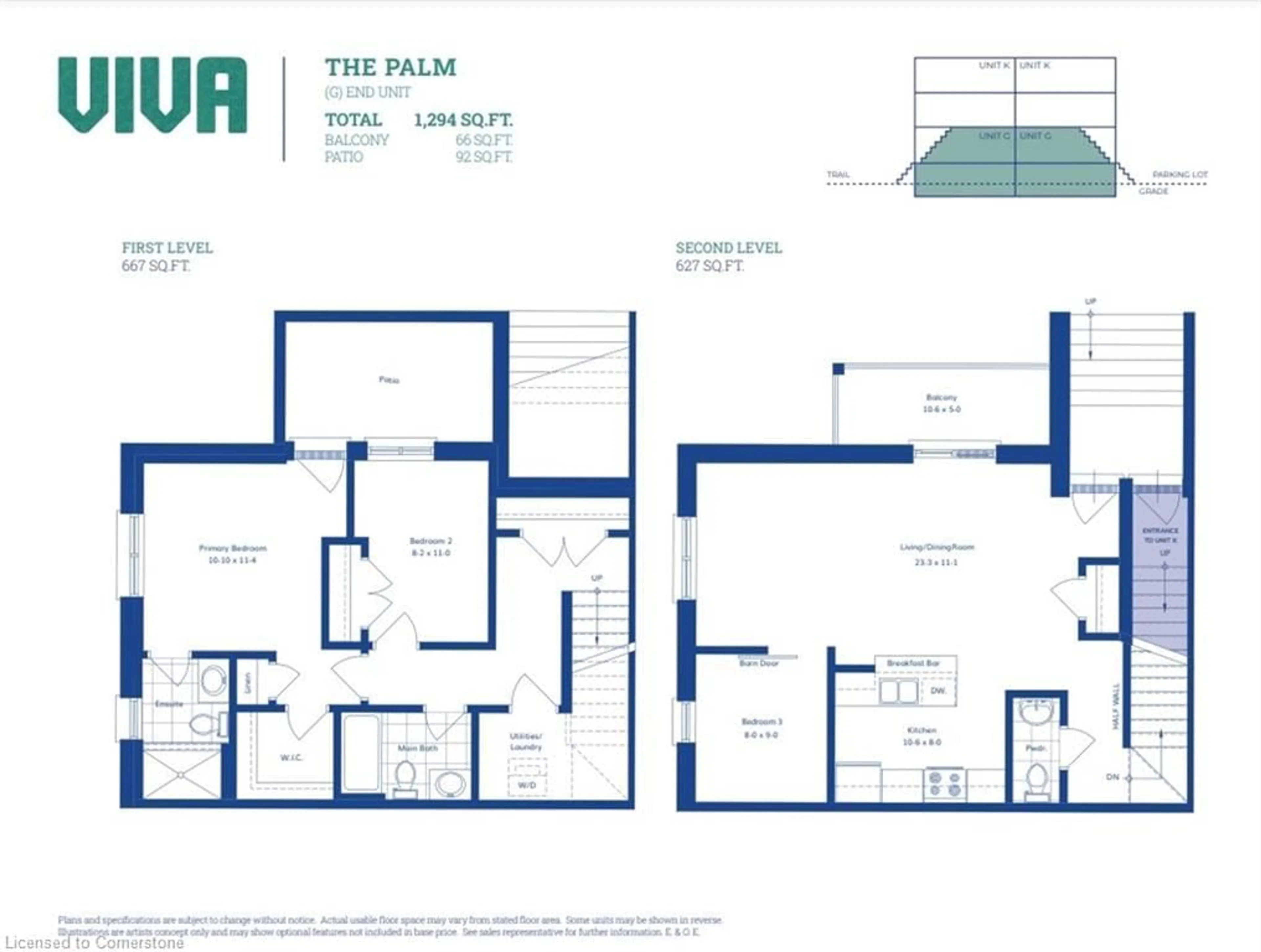 Floor plan for 31 Mill St #93, Kitchener Ontario N2G 2Y2