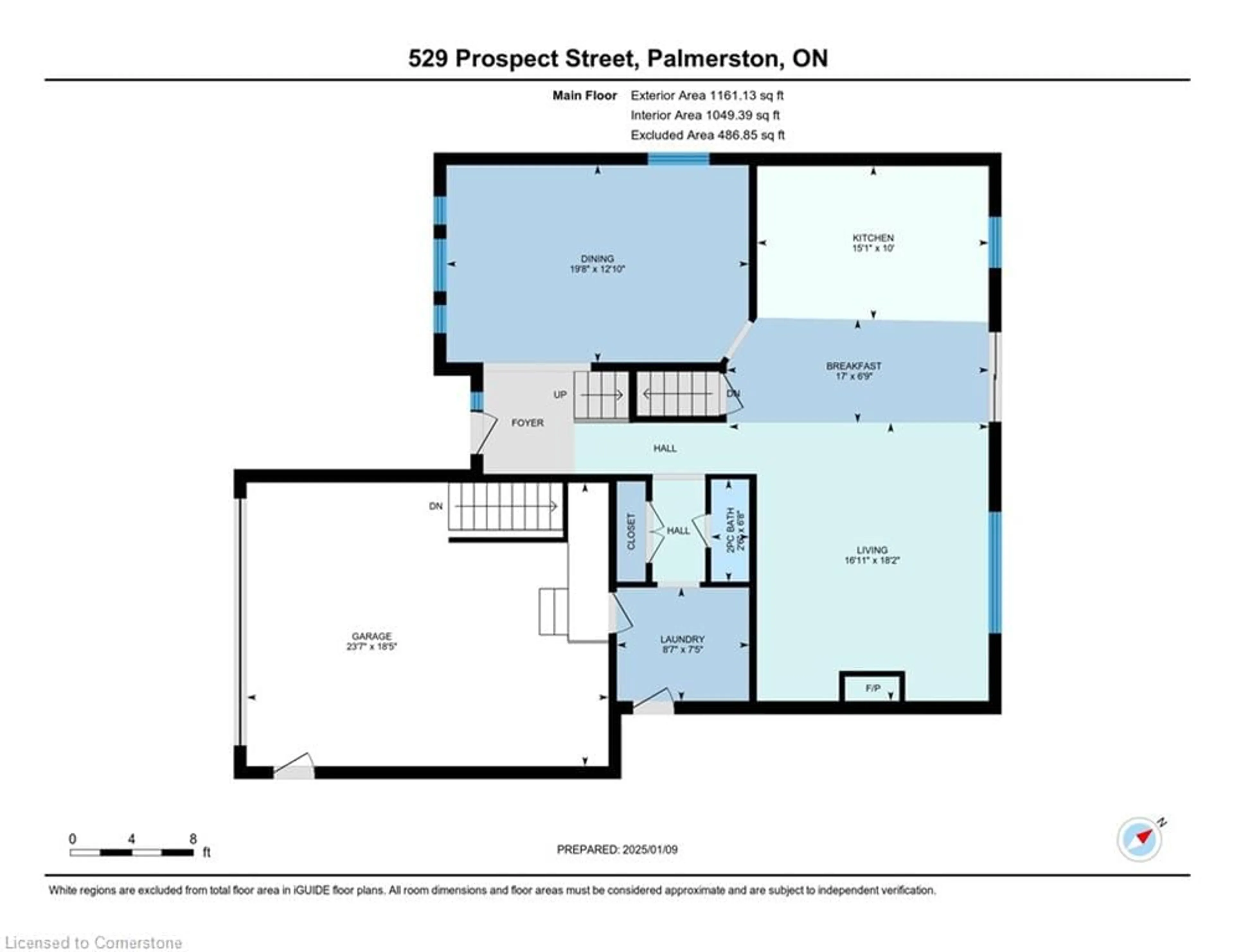 Floor plan for 529 Prospect St, Palmerston Ontario N0G 2P0