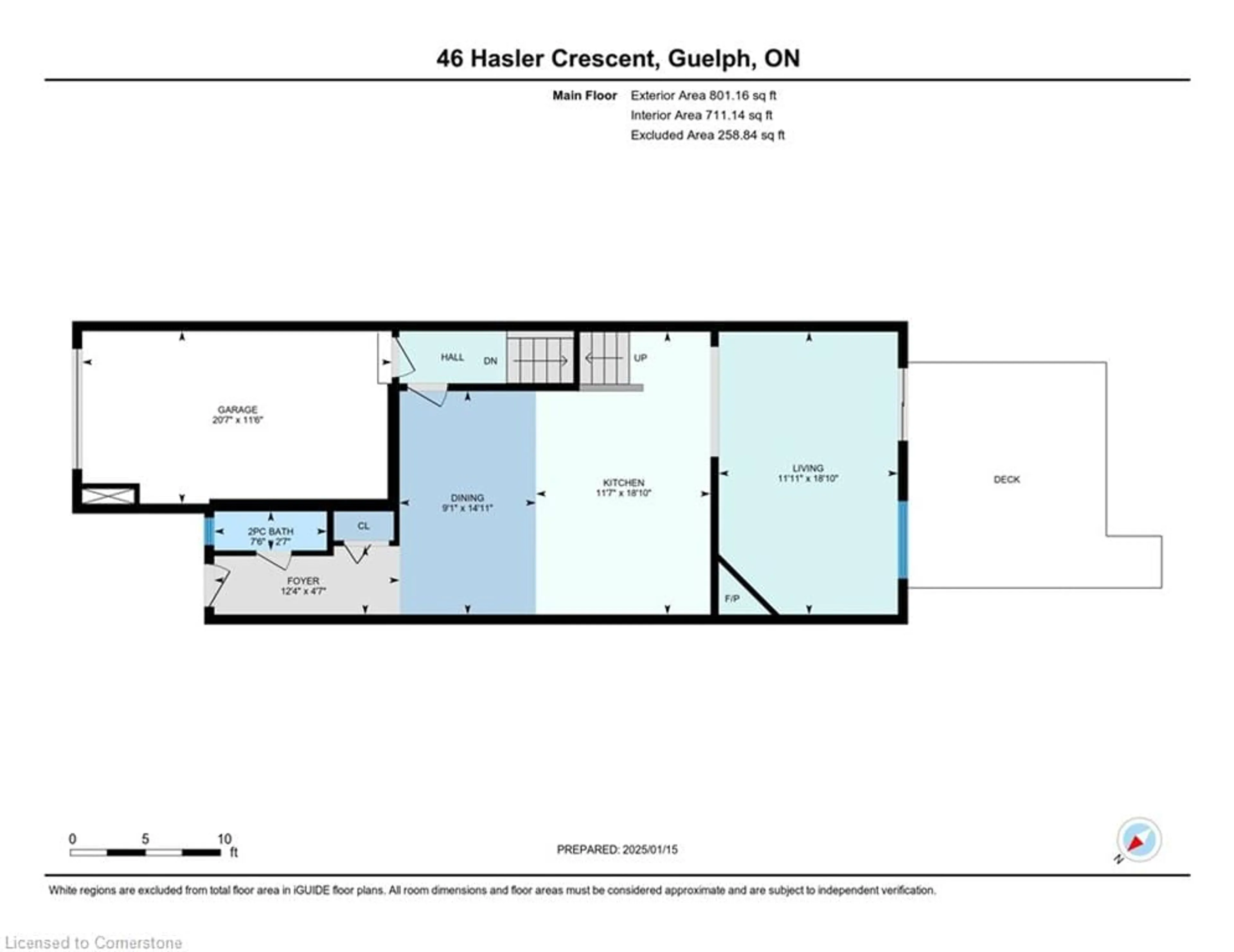 Floor plan for 46 Hasler Cres, Guelph Ontario N1L 0A2