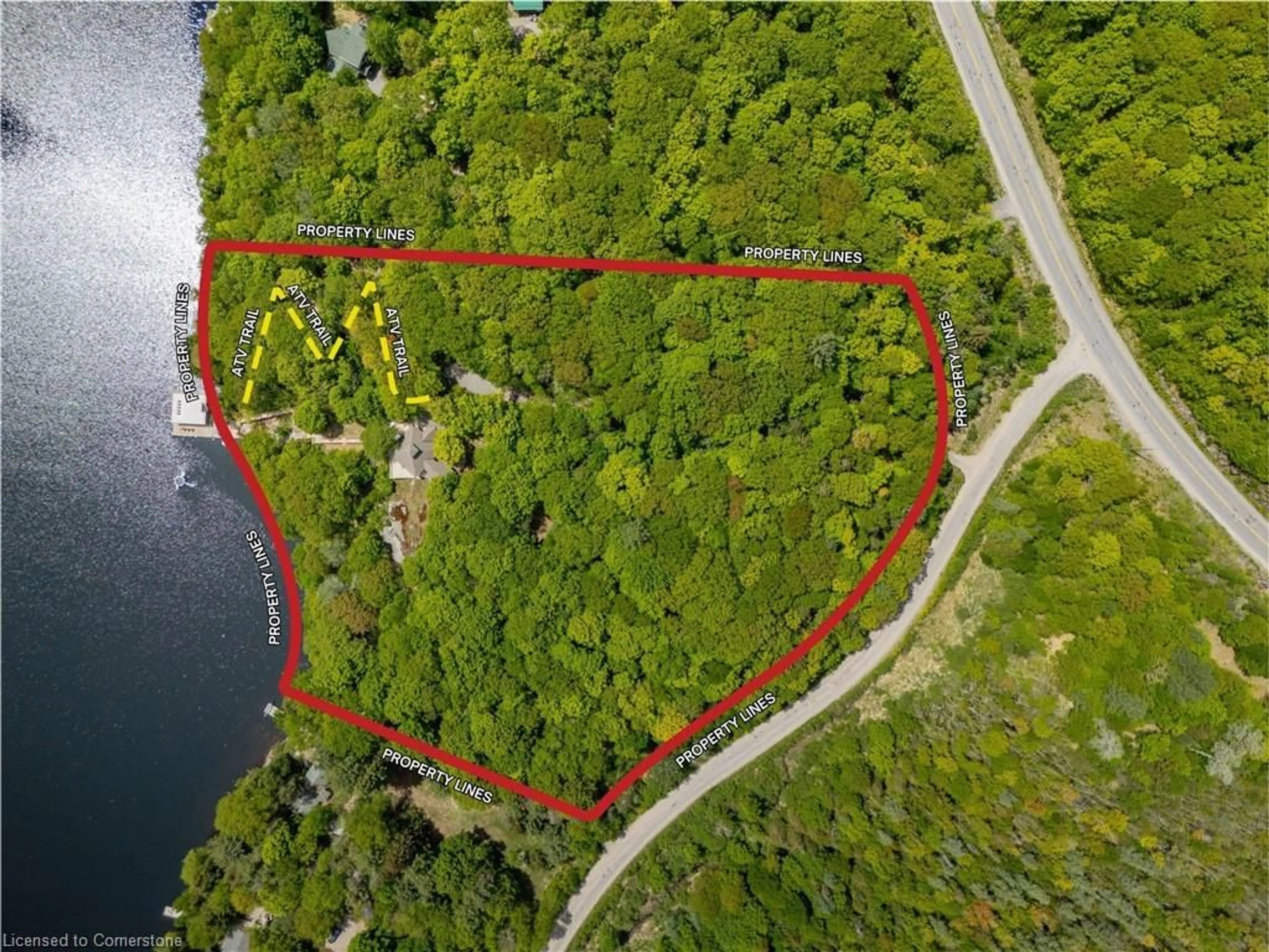 A pic from outside/outdoor area/front of a property/back of a property/a pic from drone, water/lake/river/ocean view for 1010 North Dr, Port Carling Ontario P0B 1G0