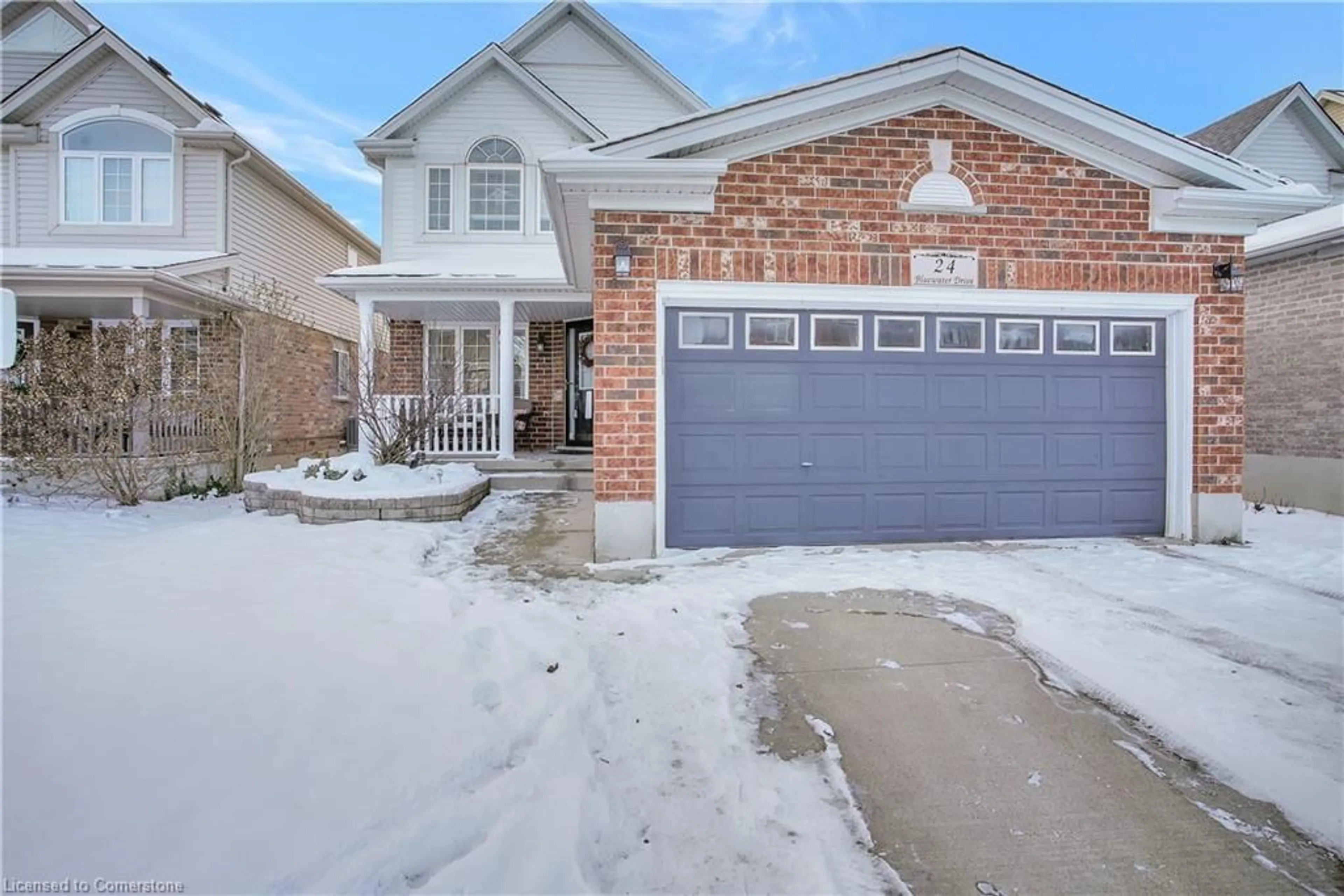 Home with brick exterior material, street for 24 Bluewater Dr, Cambridge Ontario N3C 4H9