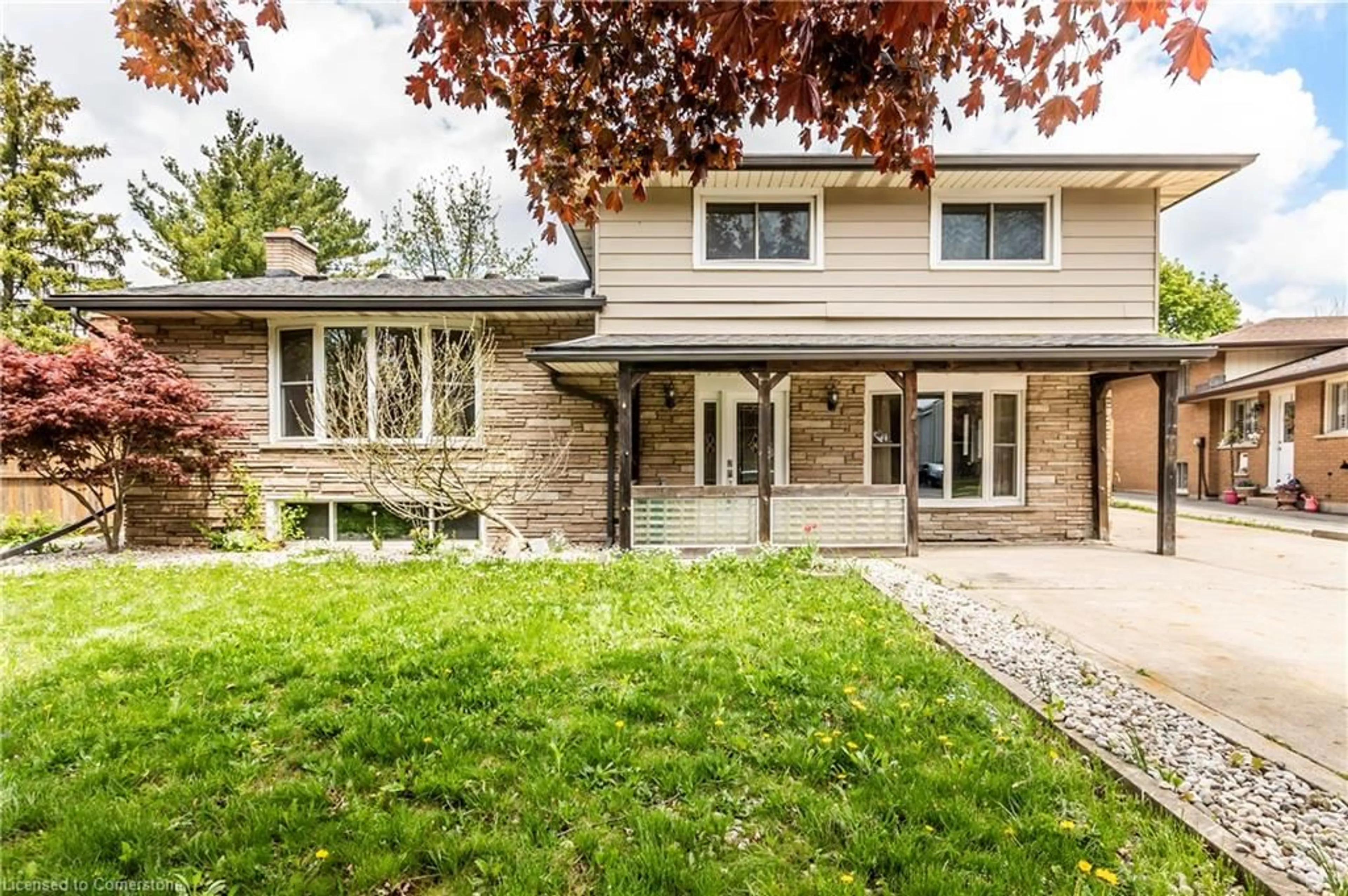 Home with brick exterior material, street for 413 Carson Dr, Kitchener Ontario N2B 2W5