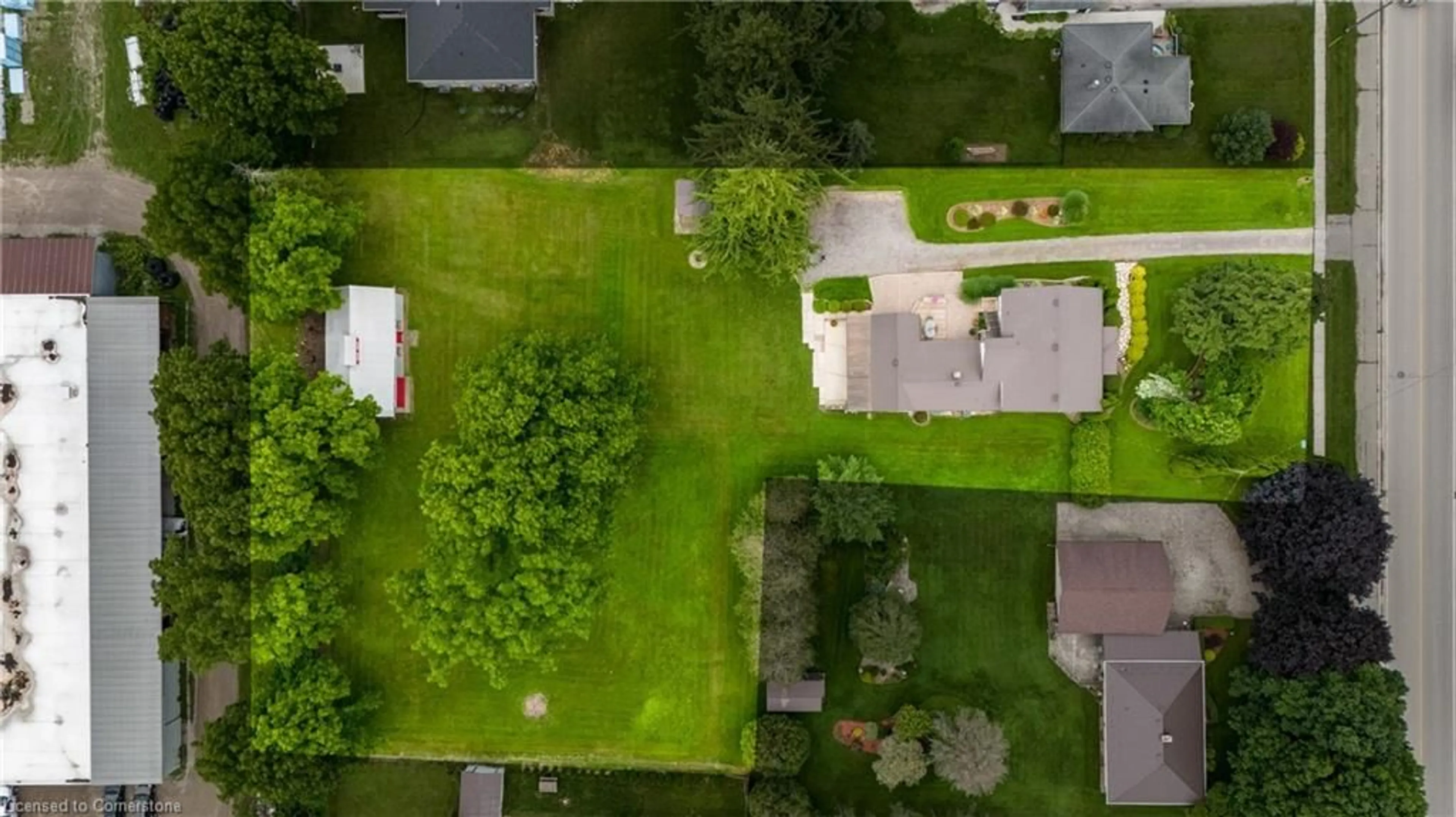 A pic from outside/outdoor area/front of a property/back of a property/a pic from drone, street for 842985 Road 84, Kintore Ontario N0M 2C0