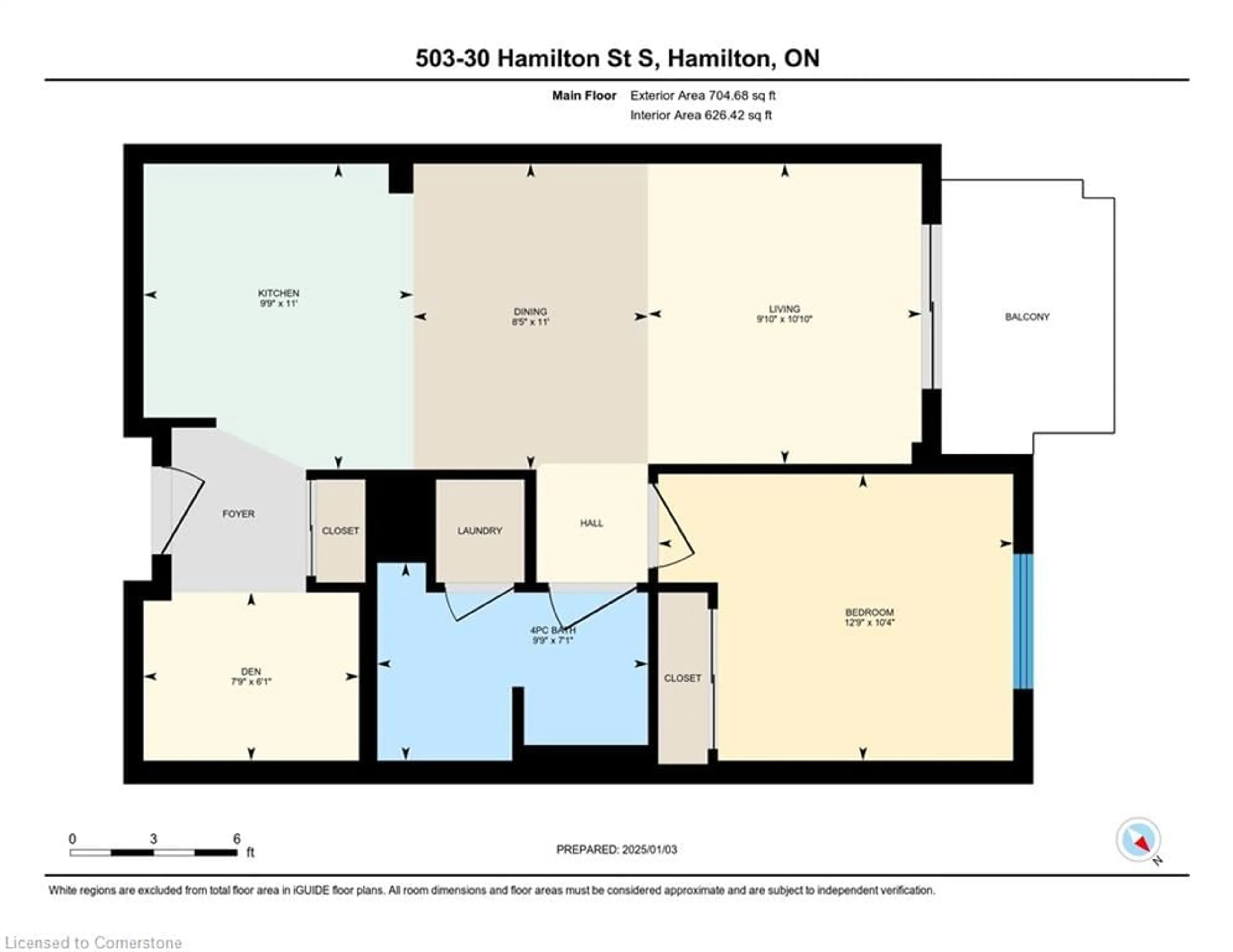 Floor plan for 30 Hamilton St #503, Waterdown Ontario L8B 1V8