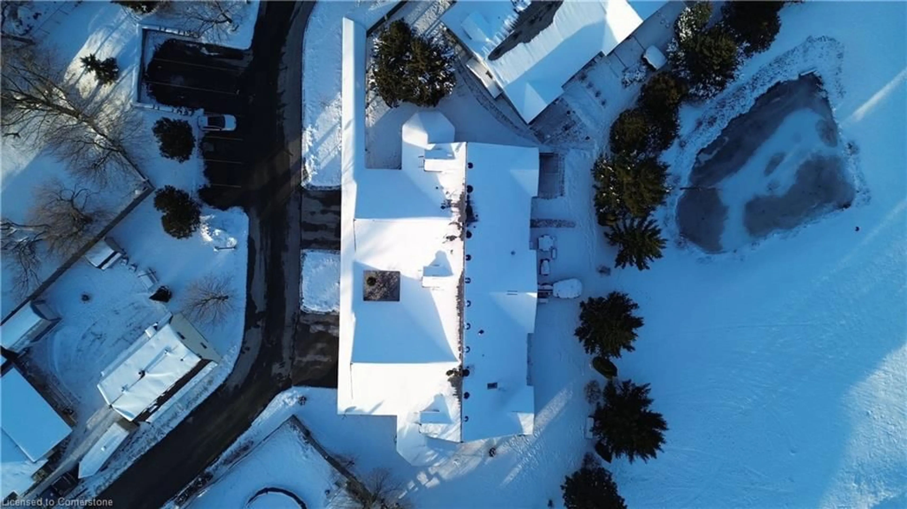 A pic from outside/outdoor area/front of a property/back of a property/a pic from drone, city buildings view from balcony for 21 Foell St #4, Baden Ontario N3A 2V6