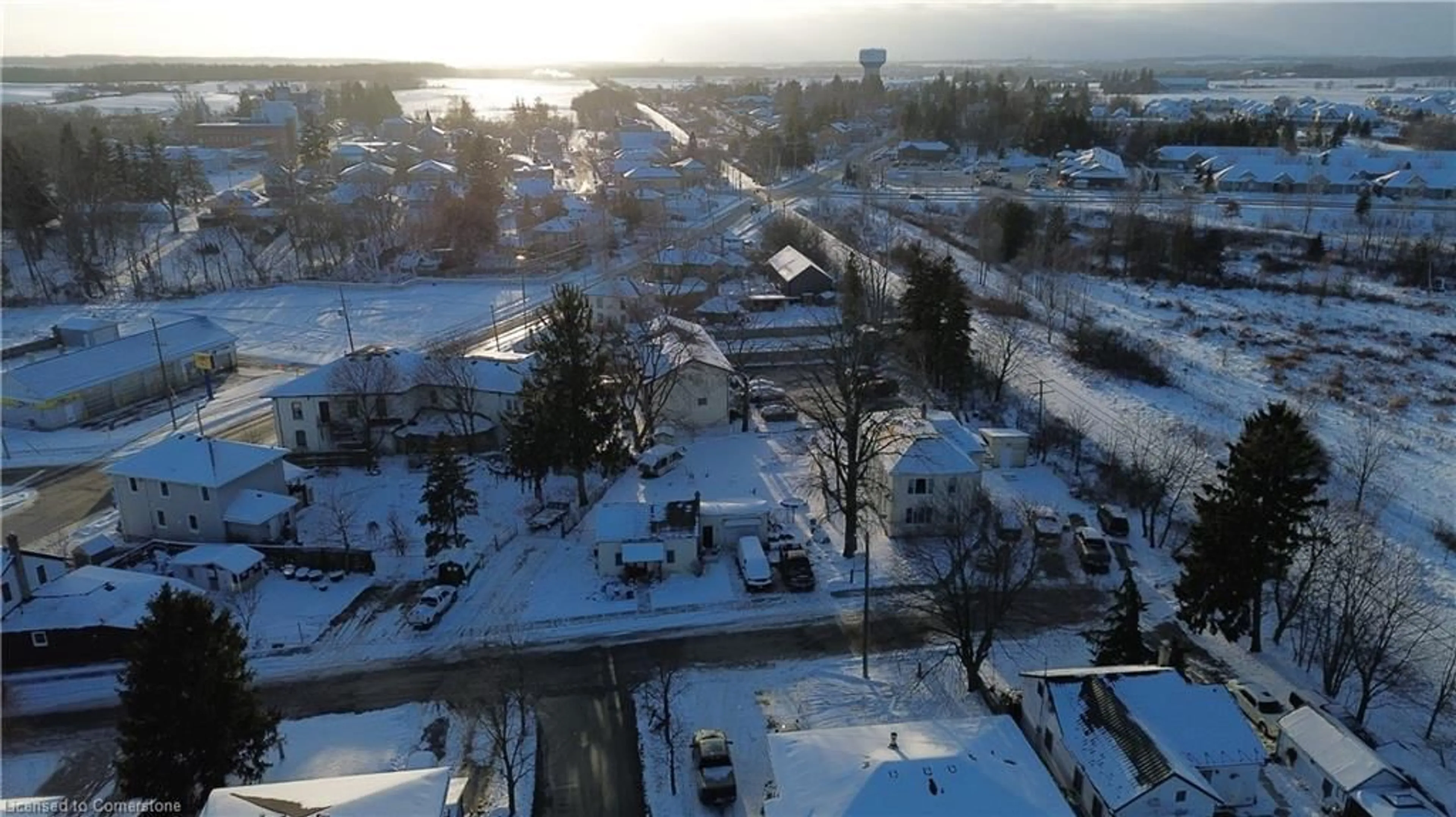 A pic from outside/outdoor area/front of a property/back of a property/a pic from drone, city buildings view from balcony for 21 Foell St #4, Baden Ontario N3A 2V6