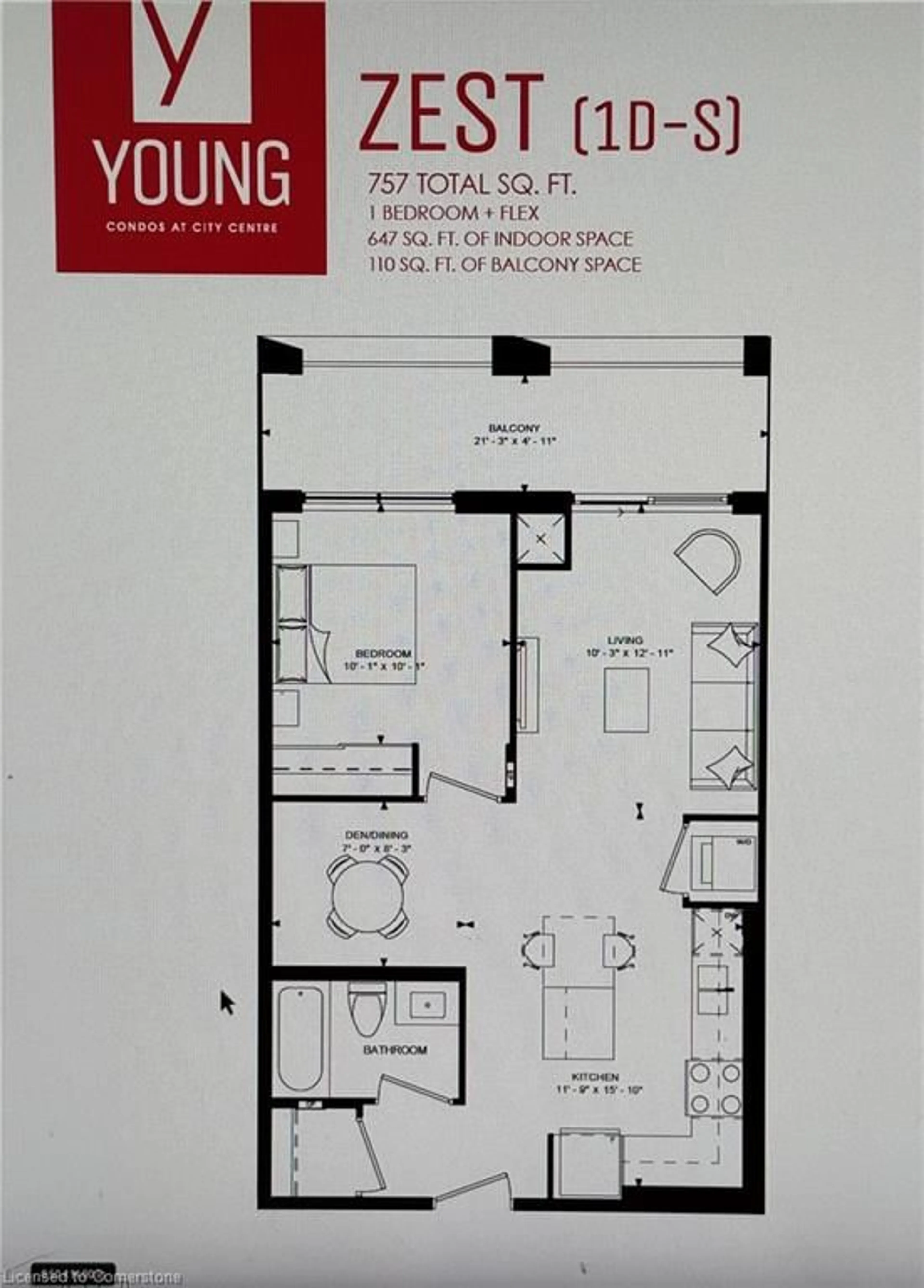 Floor plan for 55 Duke St #322, Kitchener Ontario N2H 0C9