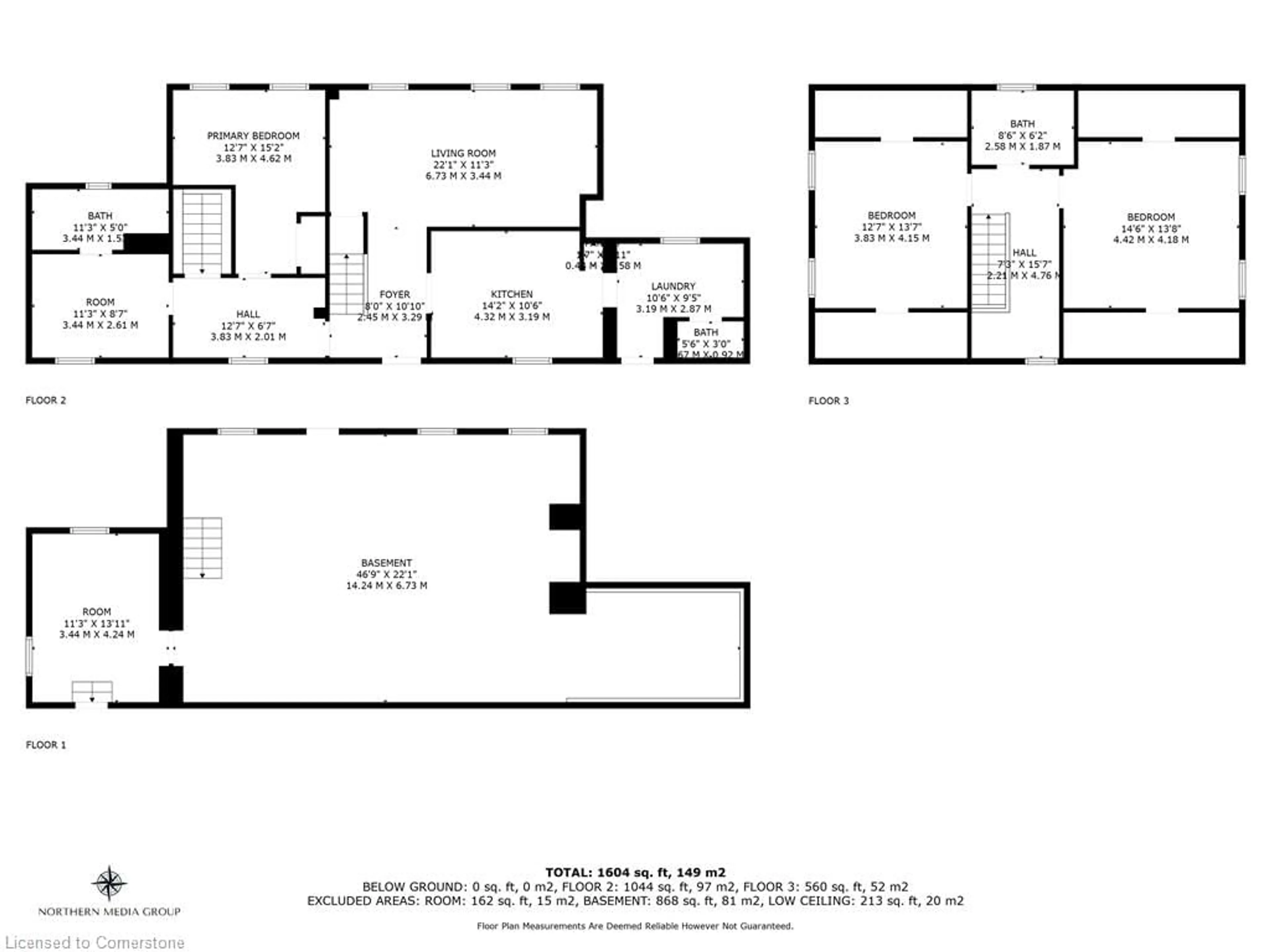 Floor plan for 34 Baldwin St, Dundas Ontario L9H 1A6