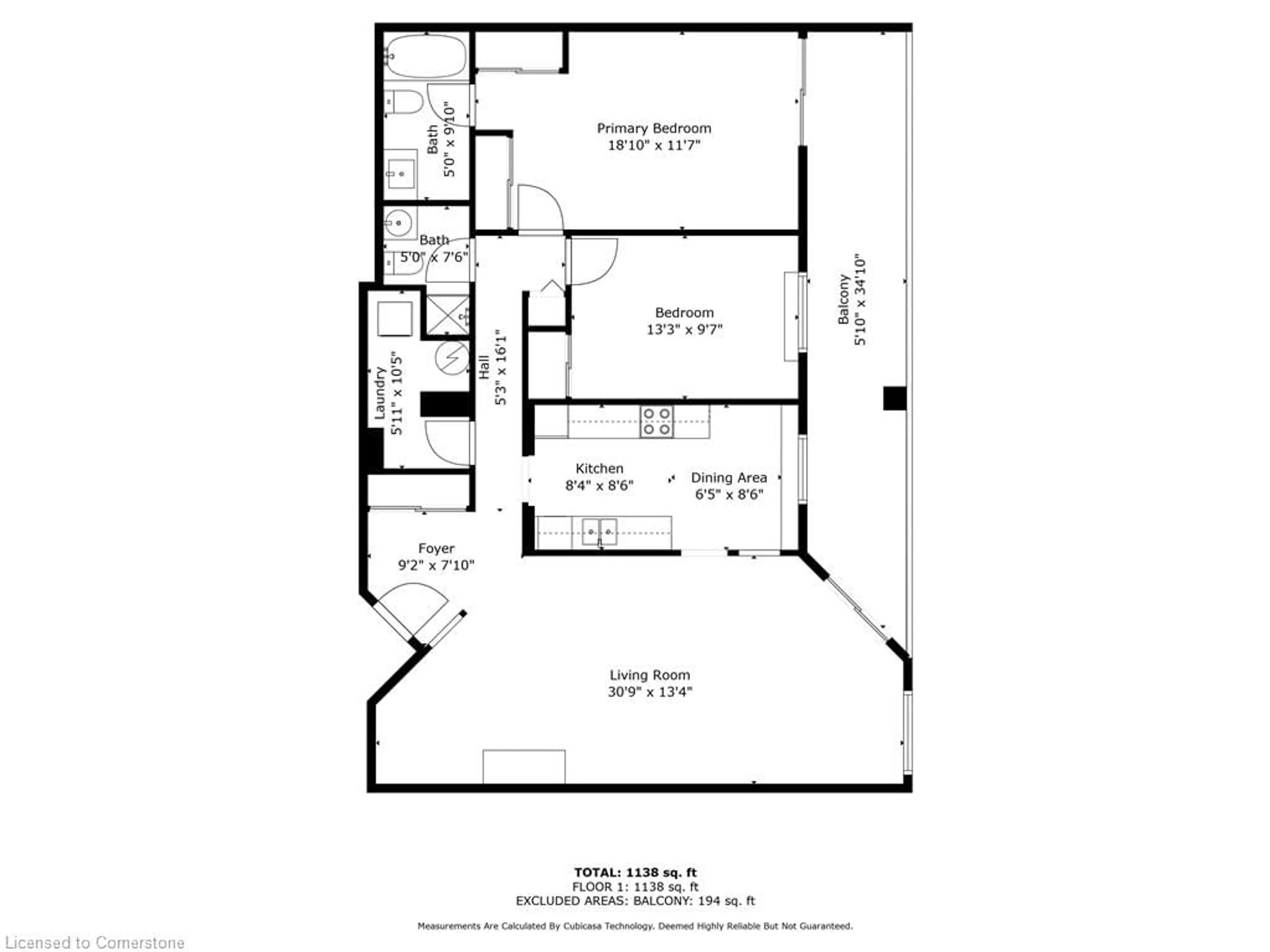 Floor plan for 5 Mill Pond Crt #402, Simcoe Ontario N3Y 5J6