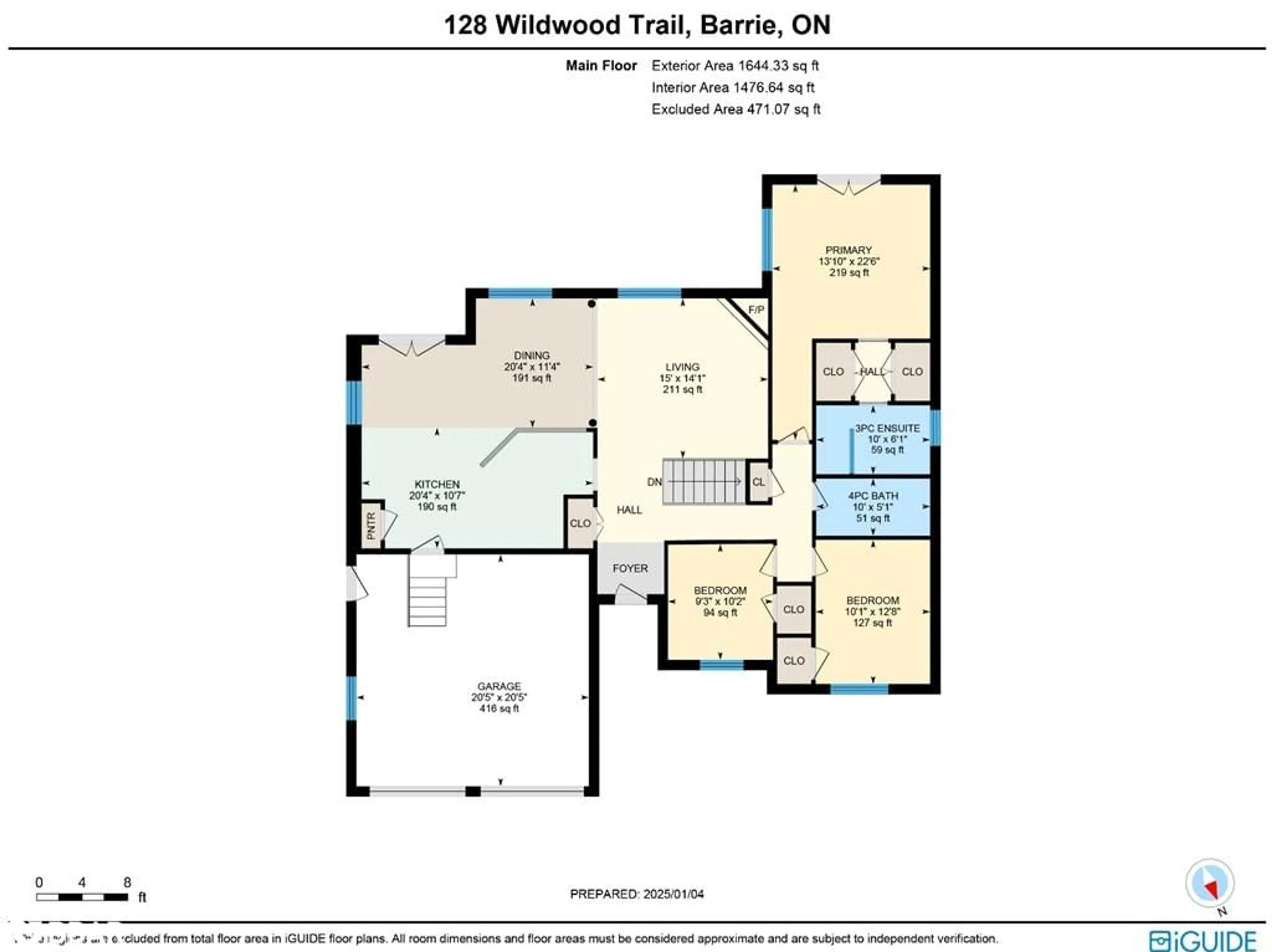 Floor plan for 128 Wildwood Trail, Barrie Ontario L4N 7Z6