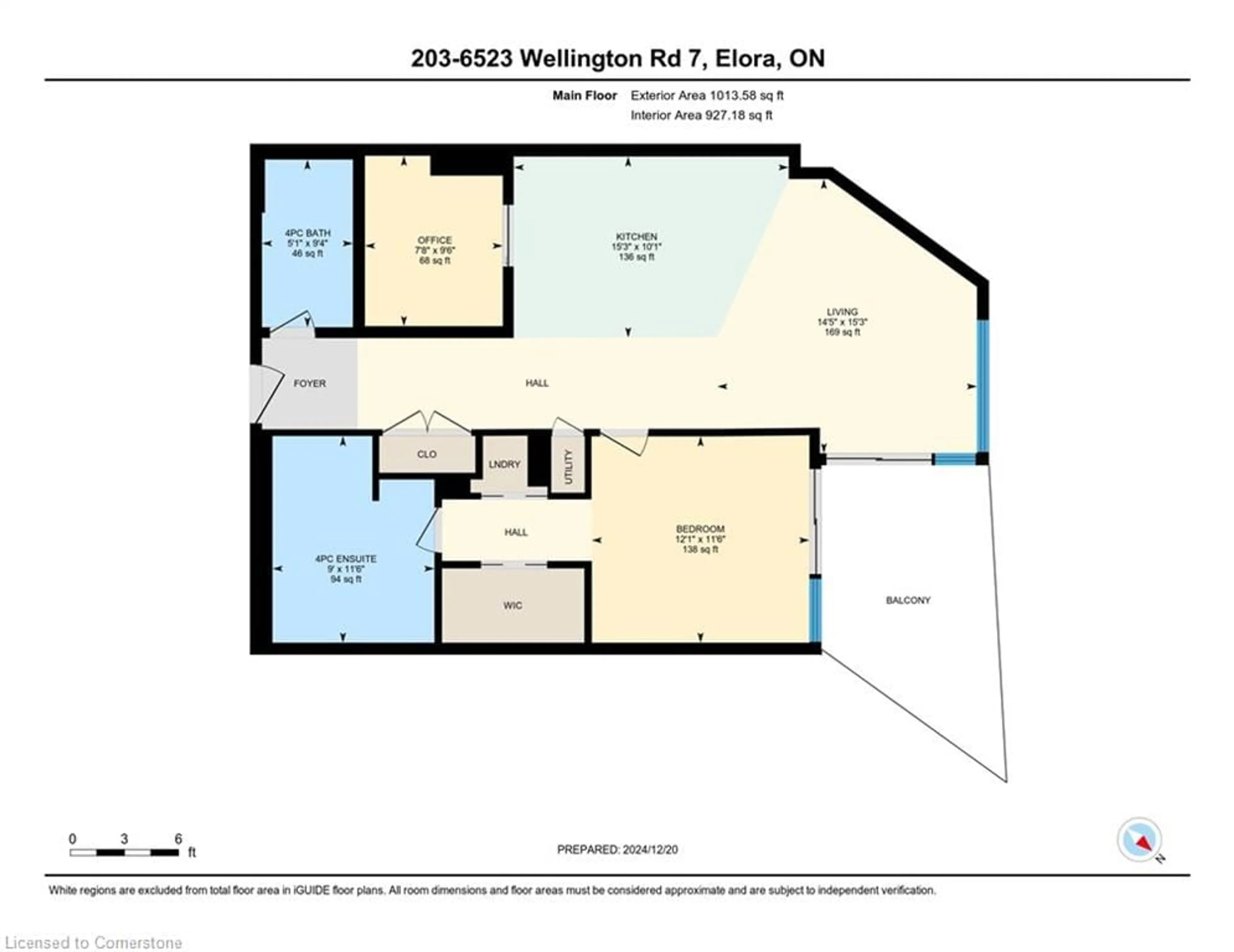 Floor plan for 6523 Wellington 7 Rd #203, Elora Ontario N0B 1S0