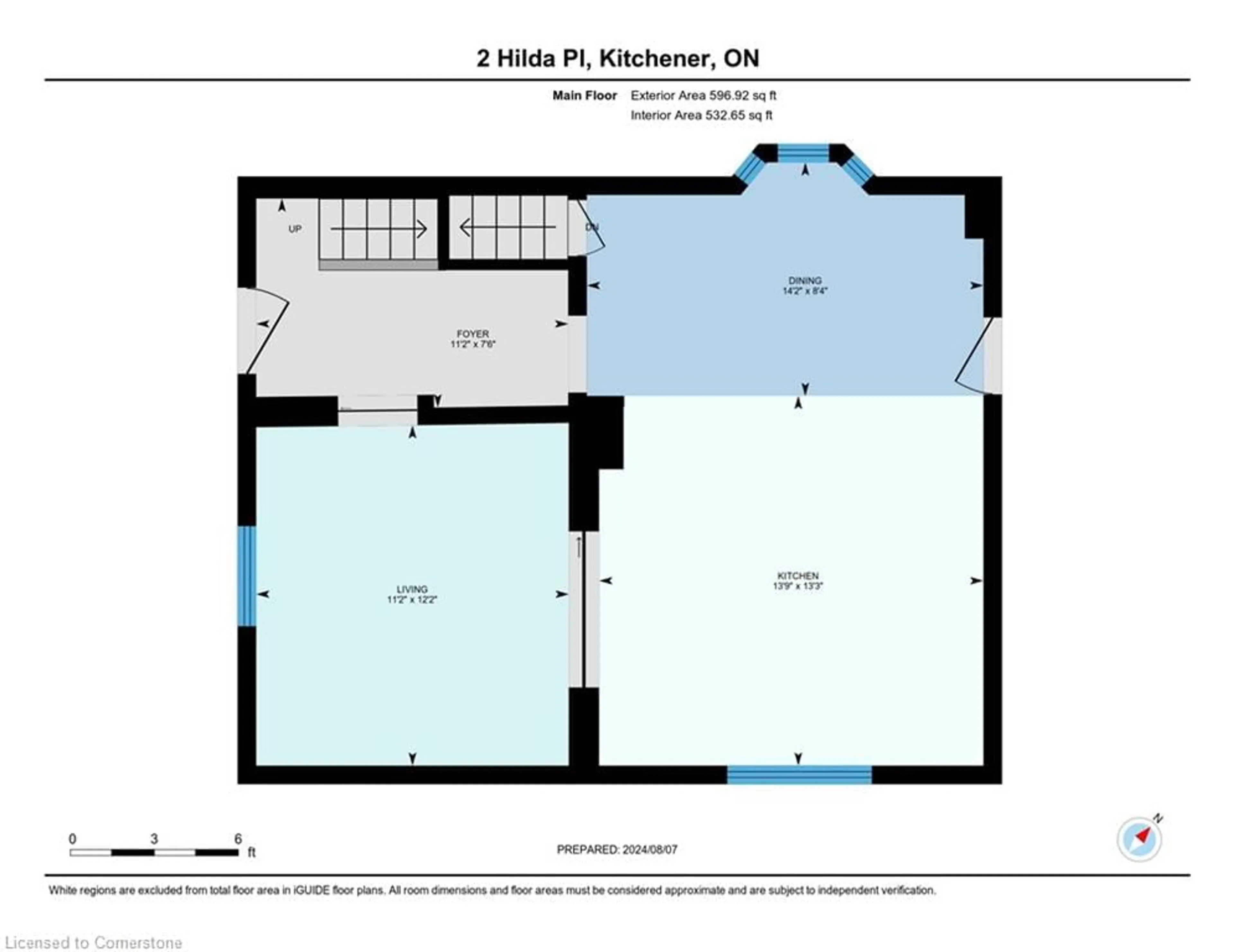 Floor plan for 2 Hilda Pl, Kitchener Ontario N2G 1K3